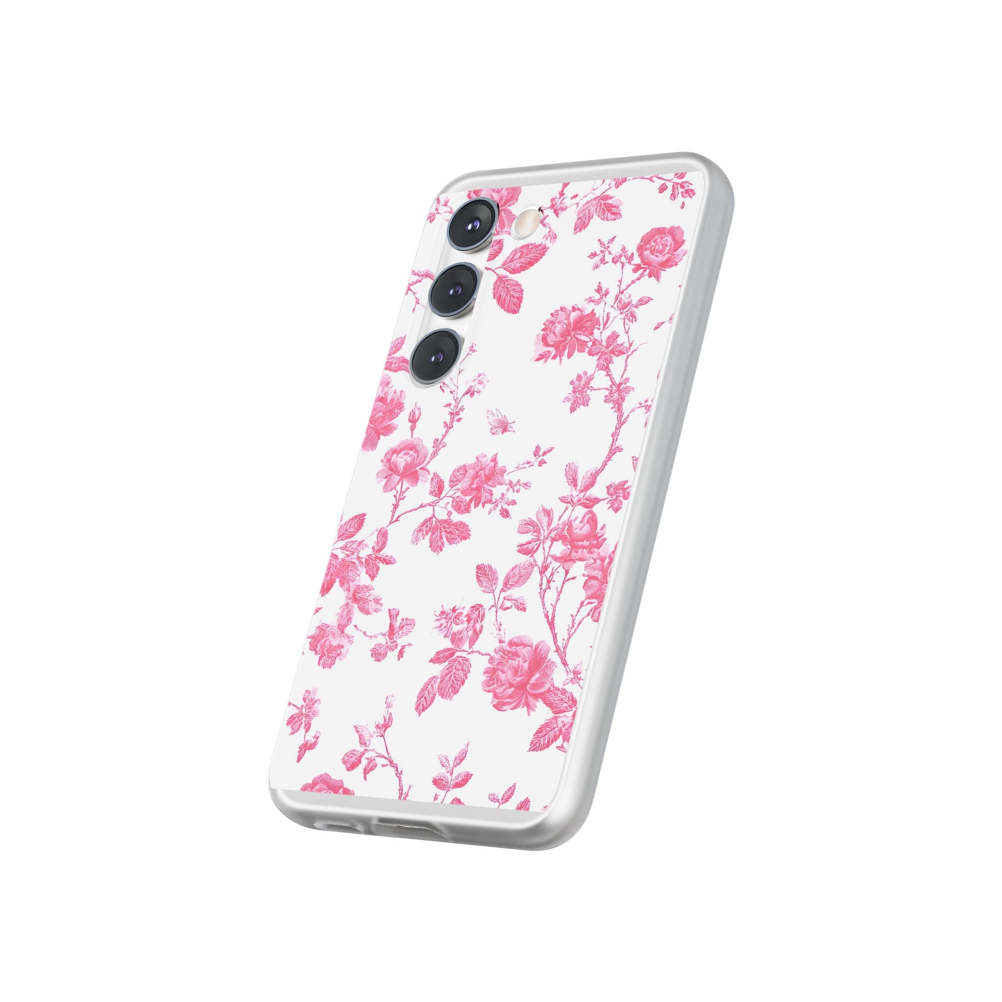 Pink and White Floral iPhone Case