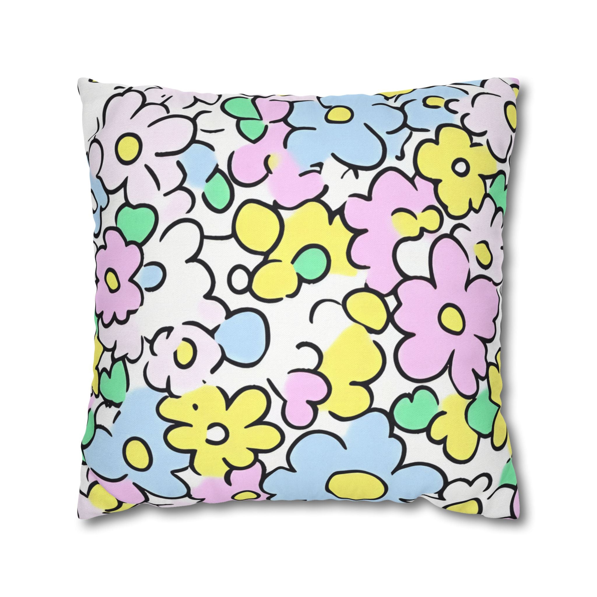 Spun Polyester Square Pillowcase