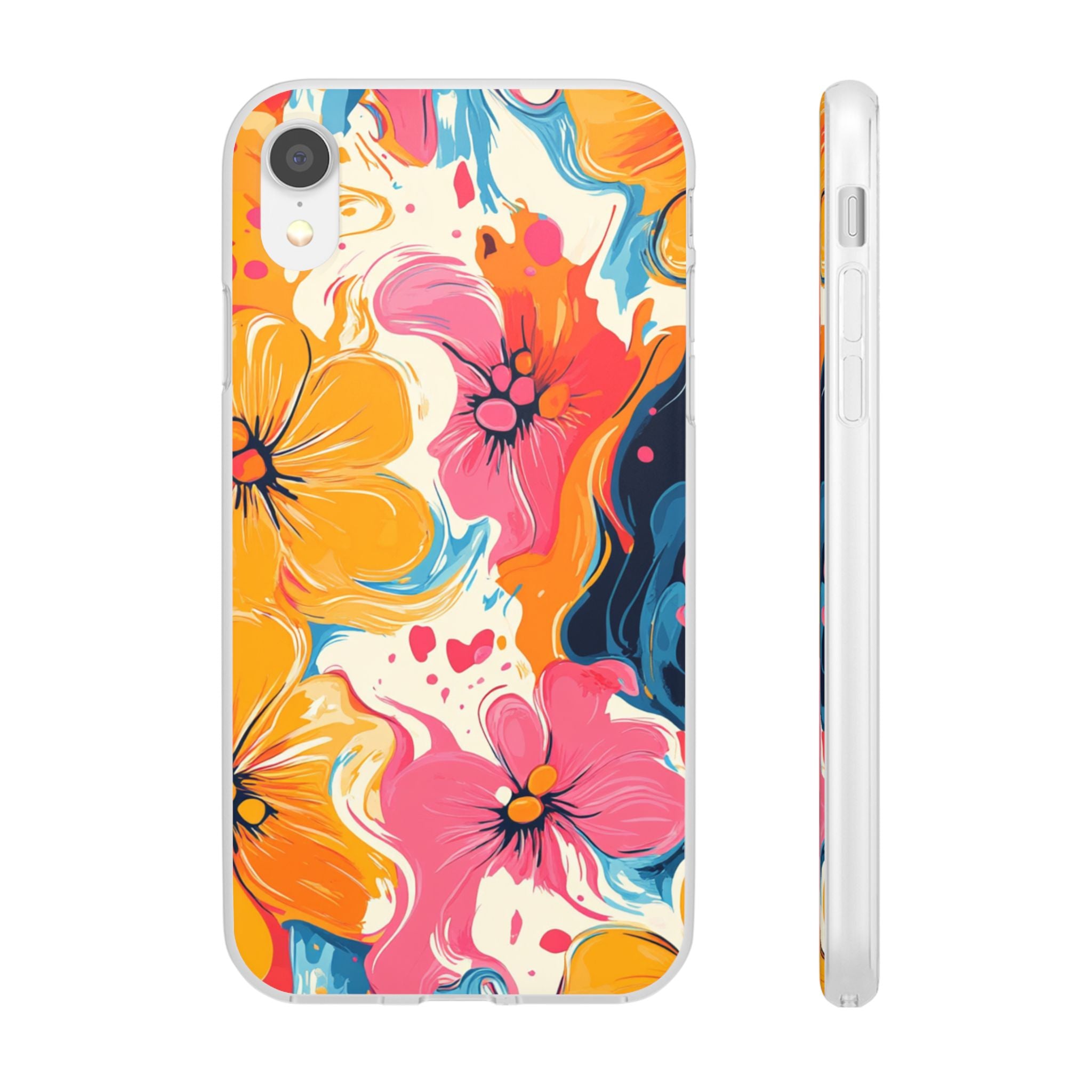 Vibrant Abstract Floral Flexi Case, Artsulli - Art is Long, Life is Short, Phone Case, Size, iPhone XR with gift packaging, , , , , 87429700686847360832