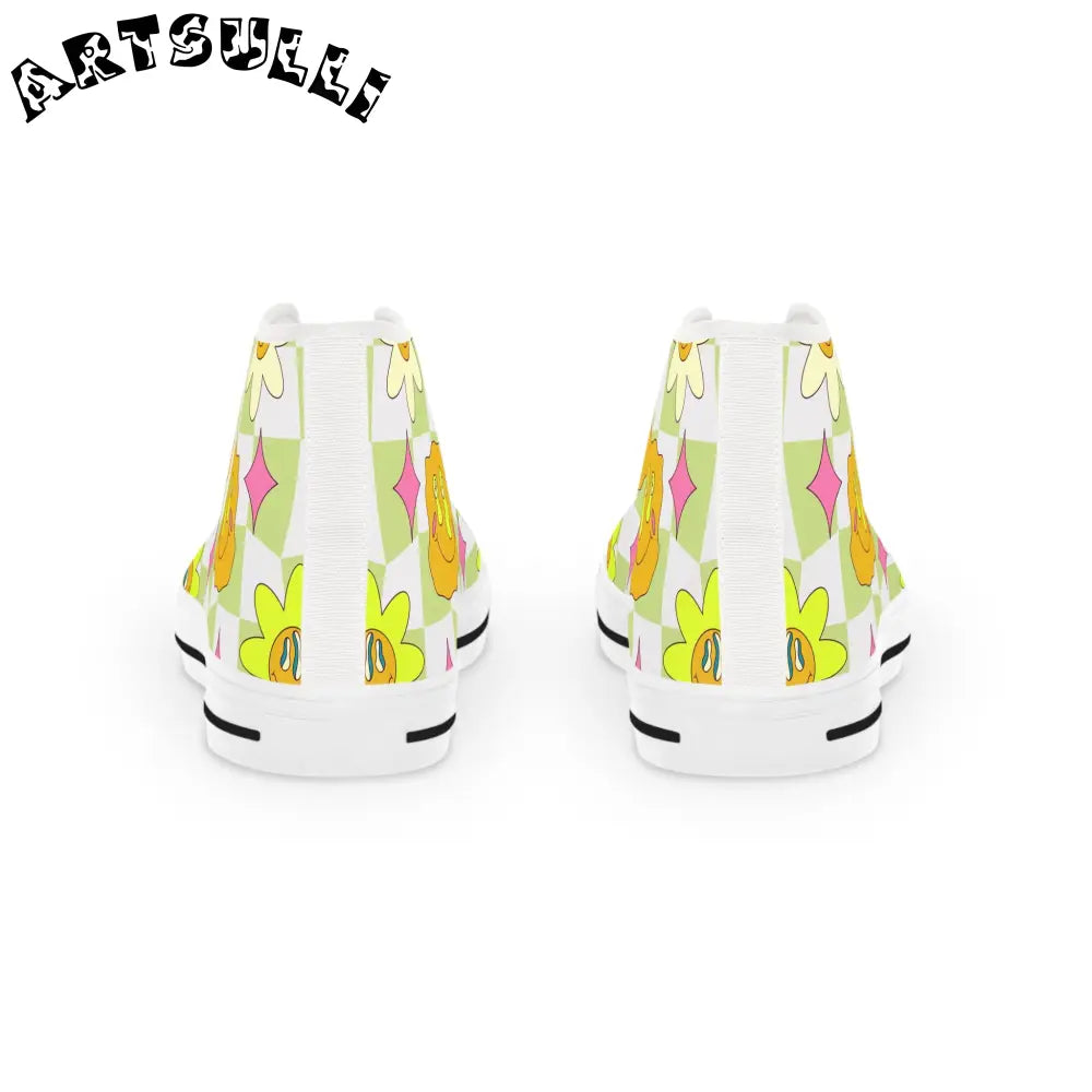 JAKKOUTTHEBXX Sunflower x Checkerboard Trippy Men’s High Top