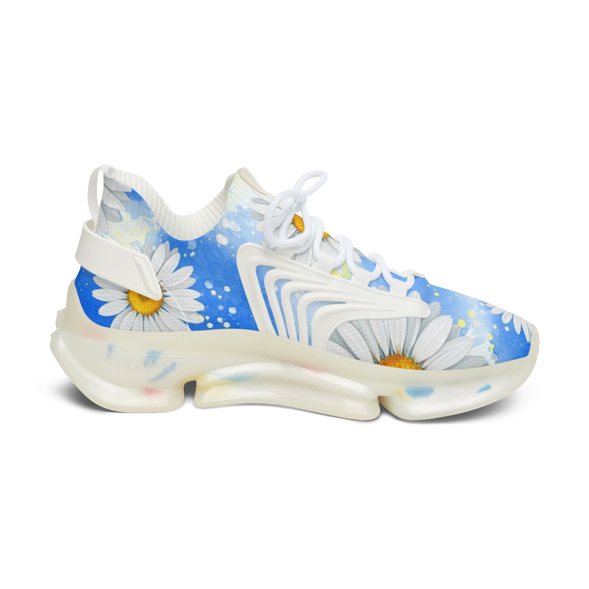 Daisies Women's Mesh Sneakers, Artsulli - Art is Long, Life is Short, Shoes, , , , , , , 