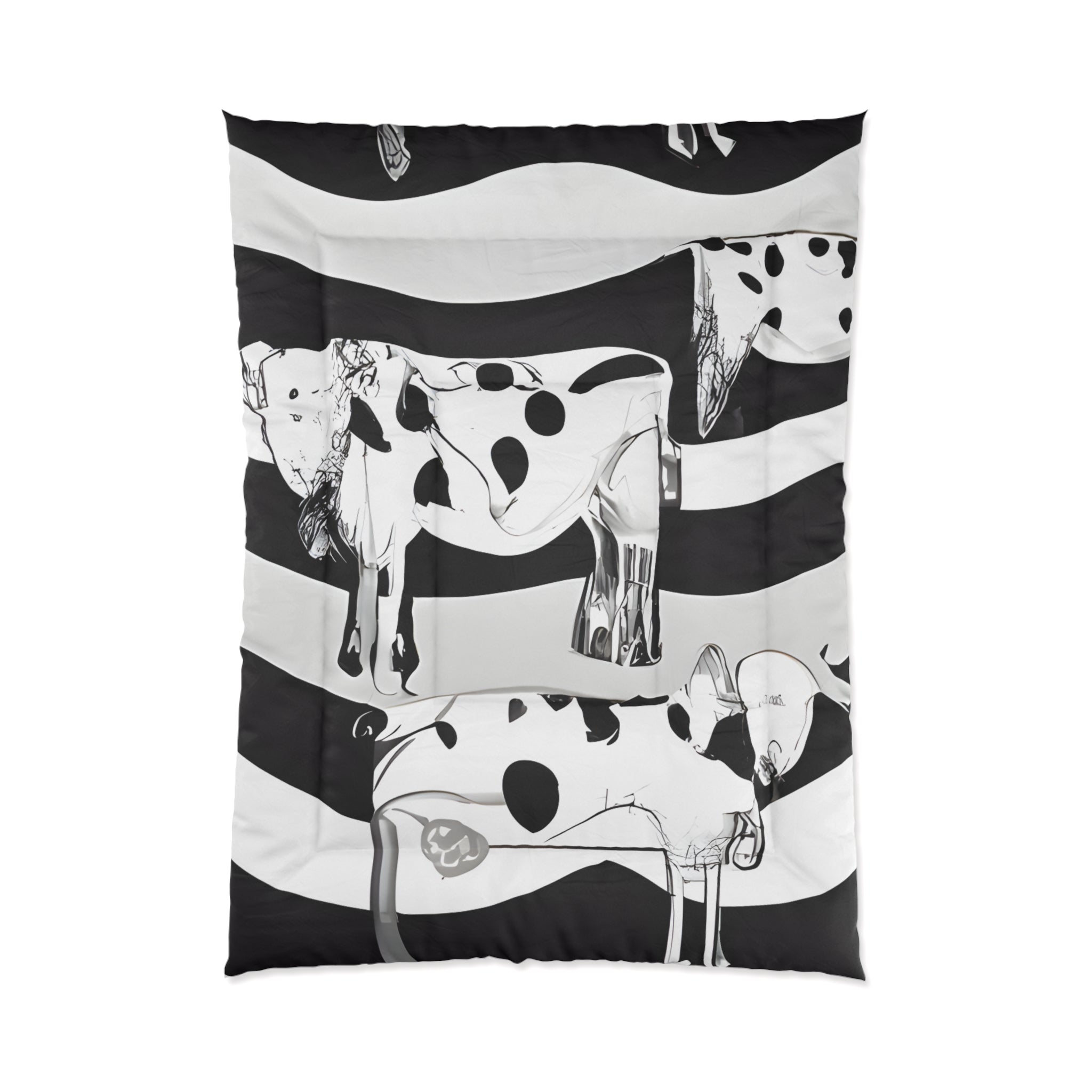 Cruellas Cattle Line Comforter, Artsulli - Art is Long, Life is Short, Home Decor, Size, 68" × 92", , , , , 36635661274043