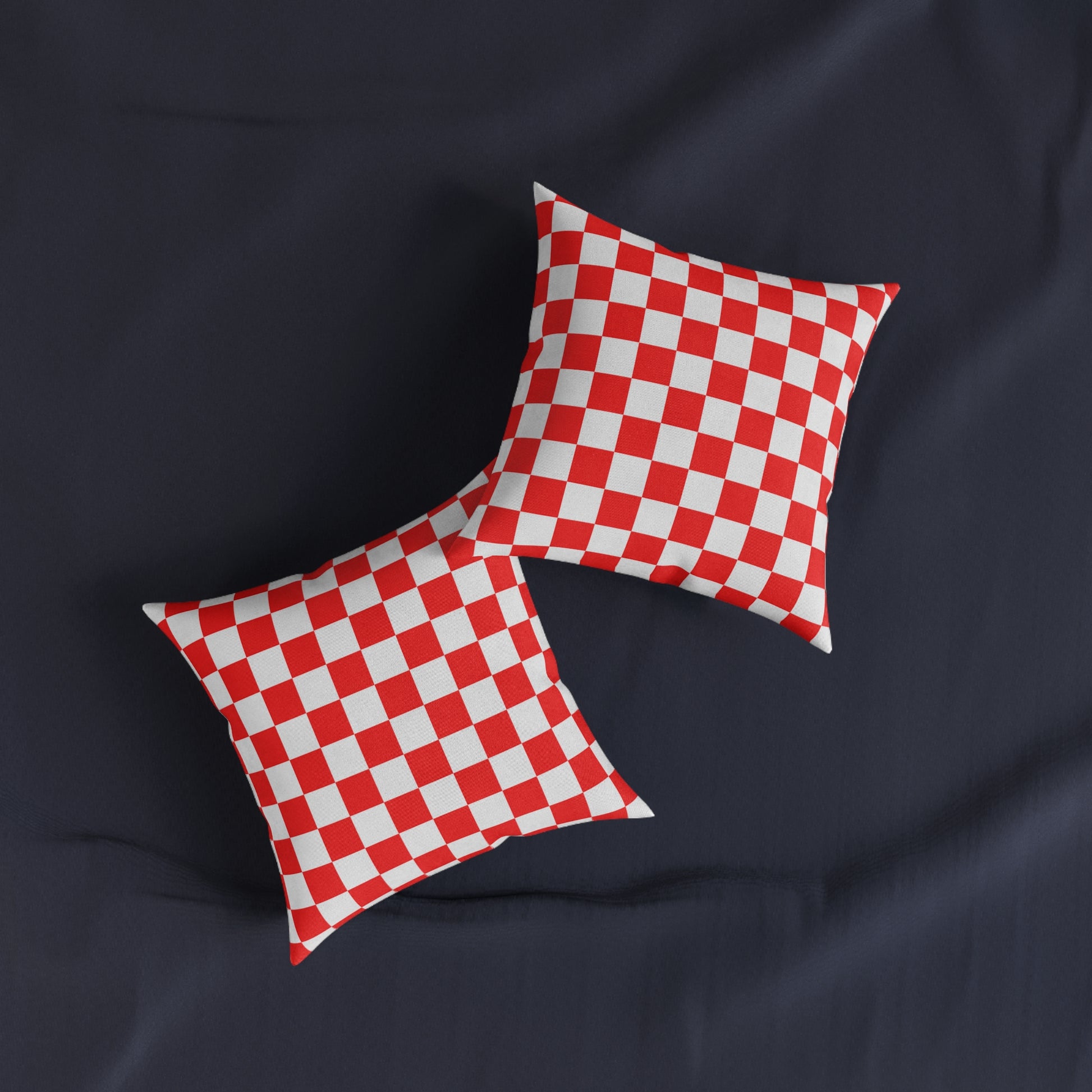 Checkerboard Red and White Square Pillow, Artsulli - Art is Long, Life is Short, Home Decor, , , , , , , 