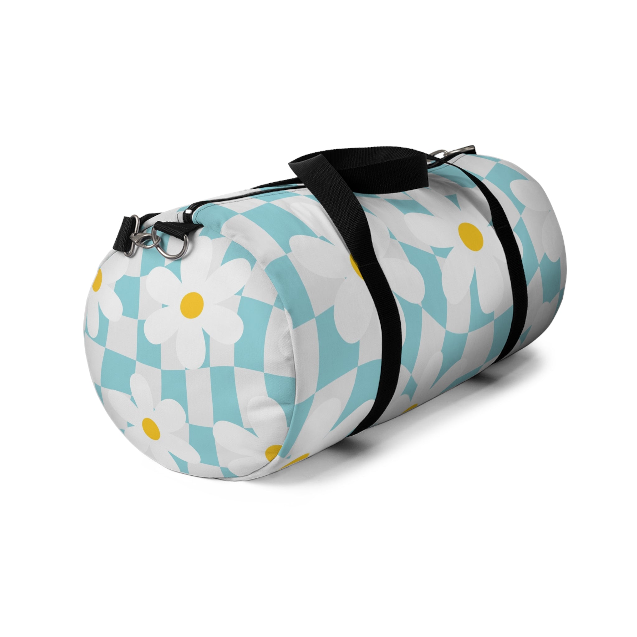 Trippy Check Garden II Duffel Bag, Artsulli - Art is Long, Life is Short, Bags, , , , , , , 