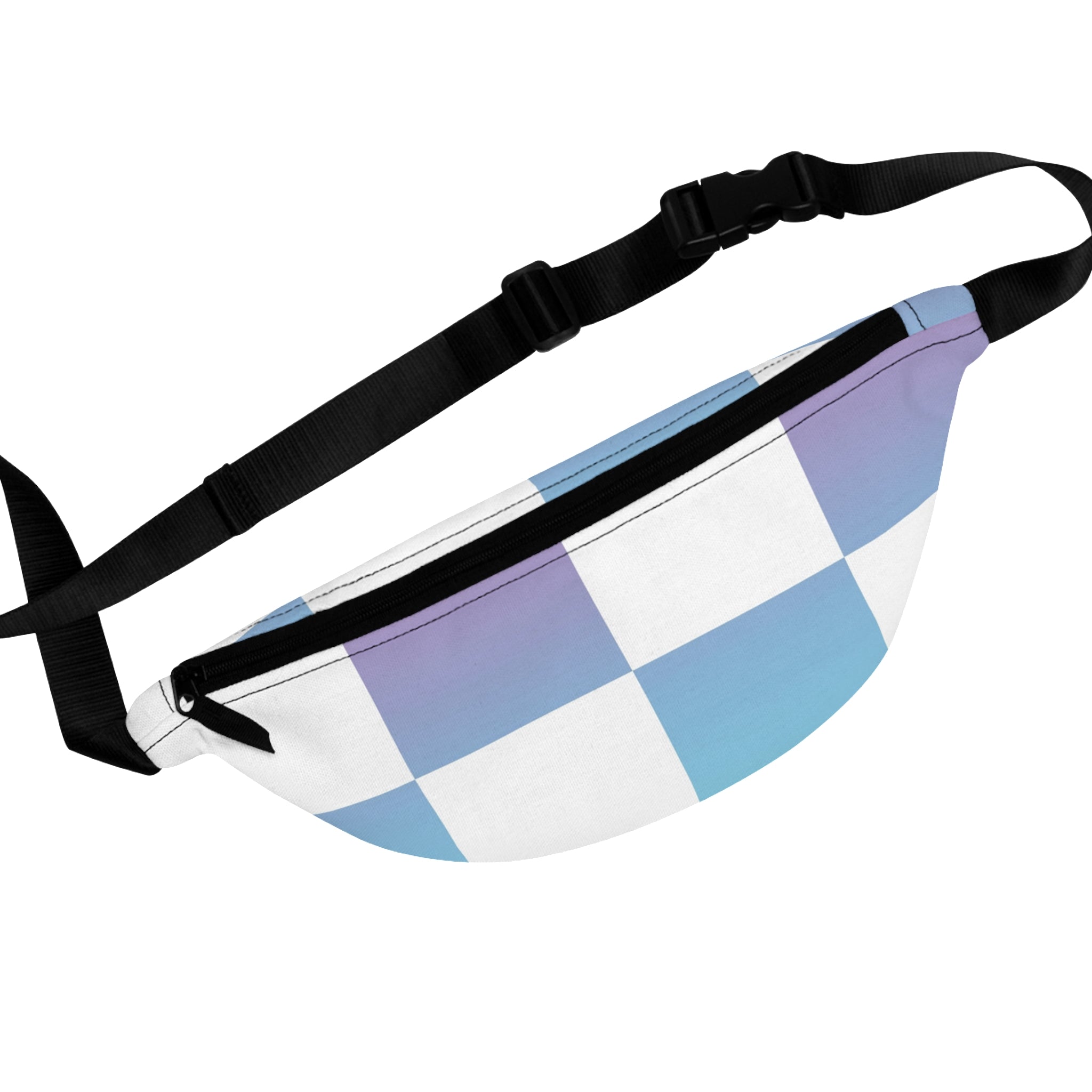 Vaporwave Check Fanny Pack, Artsulli - Art is Long, Life is Short, Bags, Size, One size, , , , , 13541393940680589380