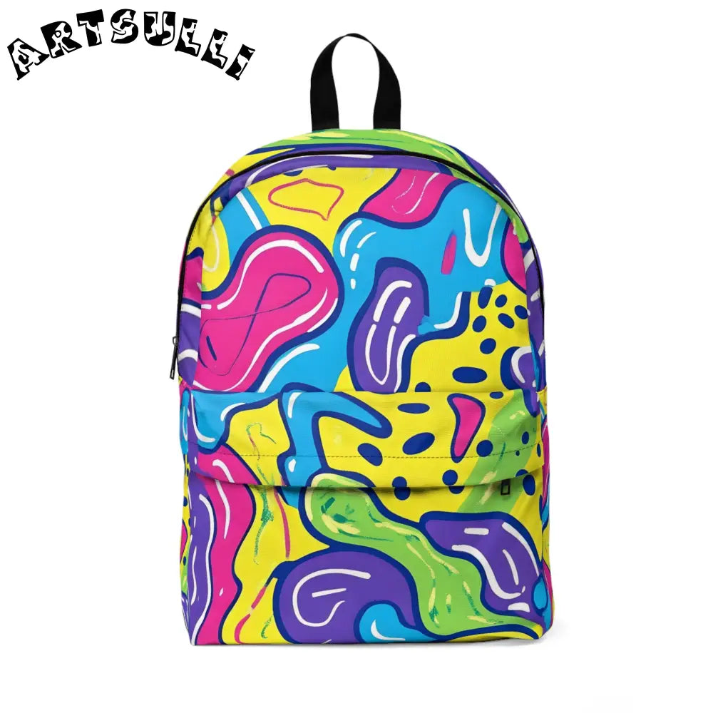 90s Trippy Slime Unisex Classic Backpack, Artsulli - Art is Long, Life is Short, Bags, Size, One size, , , , , 53816793644468405079