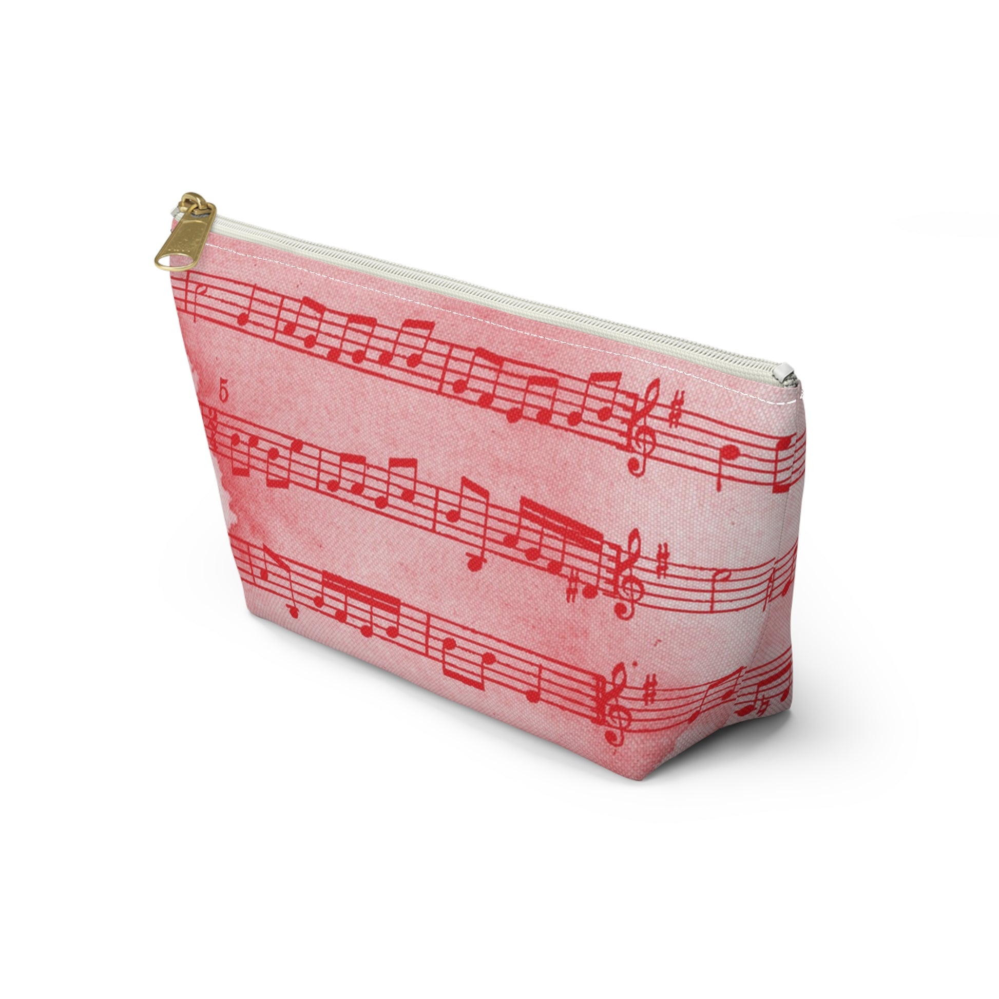 Drip Spill Type Beat Sheet Music Red Accessory Pouch w T-bottom, Artsulli - Art is Long, Life is Short, Bags, , , , , , , 