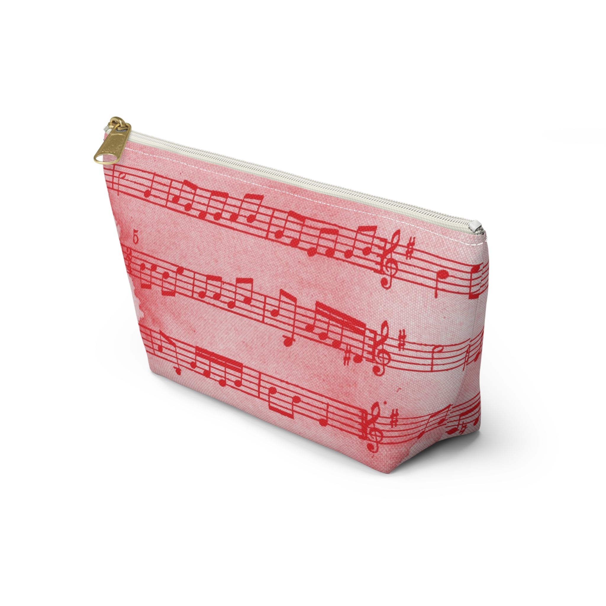 Drip Spill Type Beat Sheet Music Red Accessory Pouch w T-bottom, Artsulli - Art is Long, Life is Short, Bags, , , , , , , 