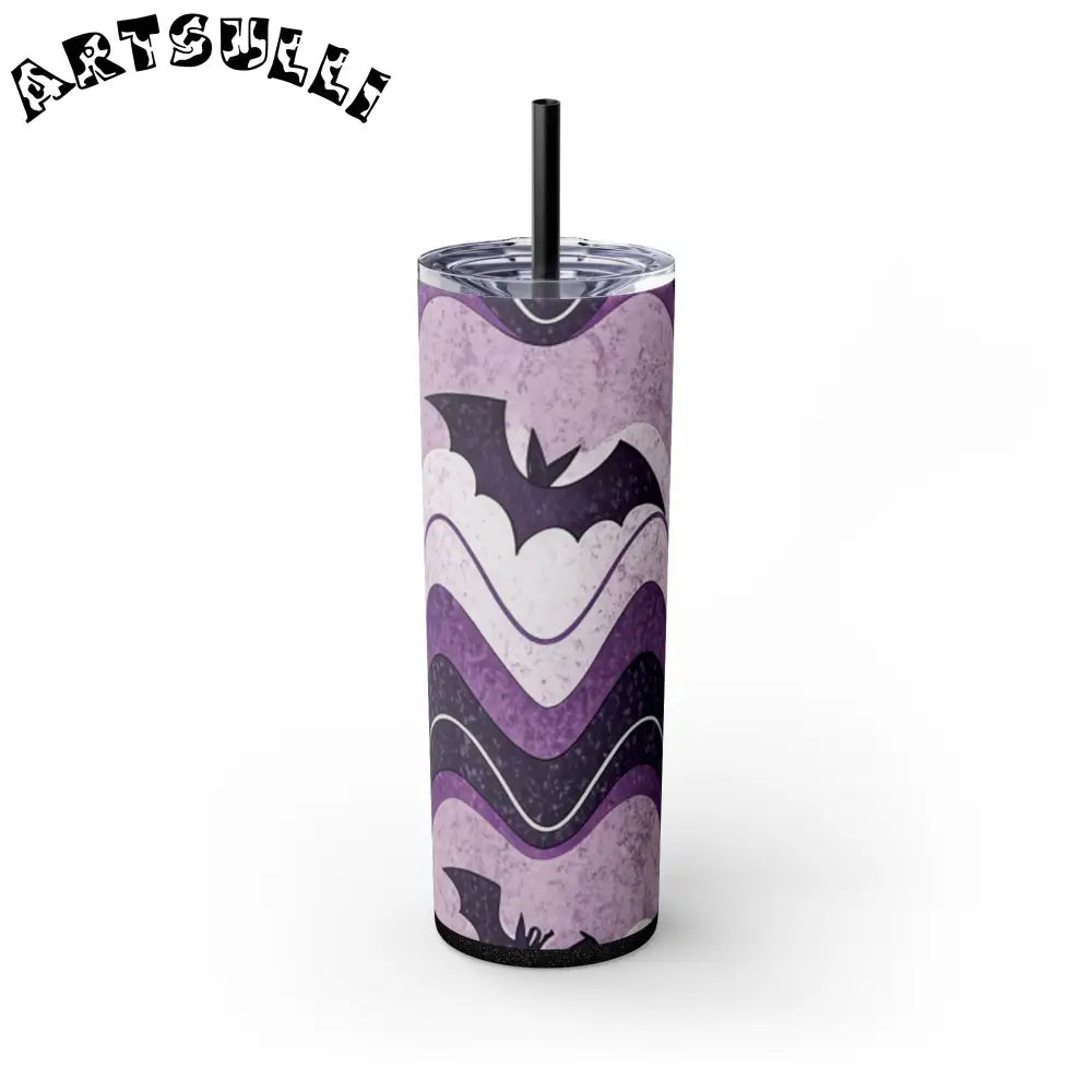 JAKKOUTTHEBXX Bat Wave Skinny Tumbler with Straw 20oz JAKKOUTTHEBXX