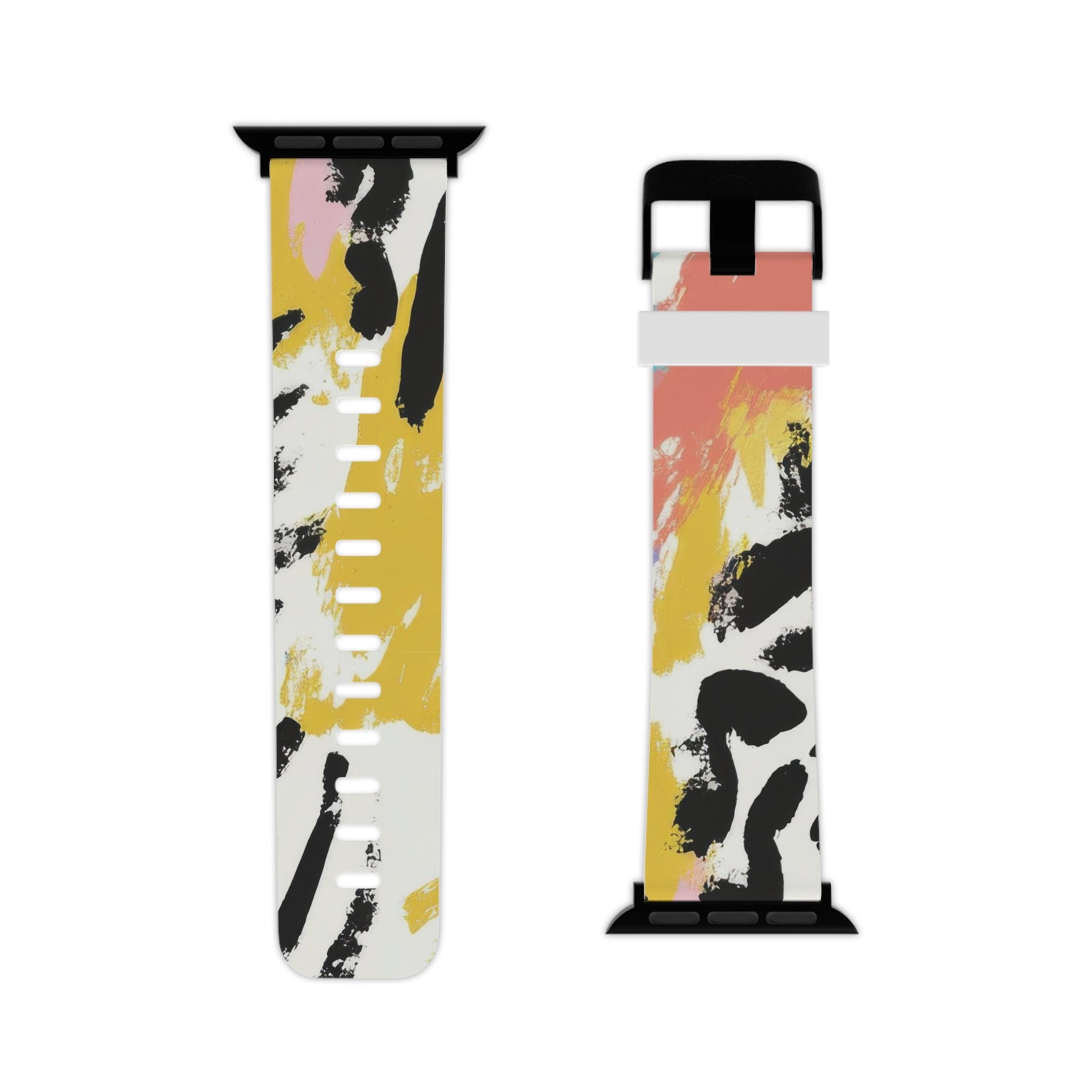 Wild Zebra Stripes x Paint Brush Strokes Multi-Color II Watch Band for Apple Watch, Artsulli - Art is Long, Life is Short, Accessories, , , , , , , 