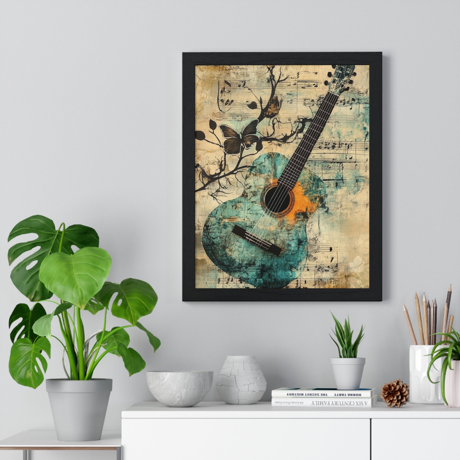 Guitar Type Beat Art Vertical Framed Poster, Artsulli - Art is Long, Life is Short, Poster, , , , , , , 