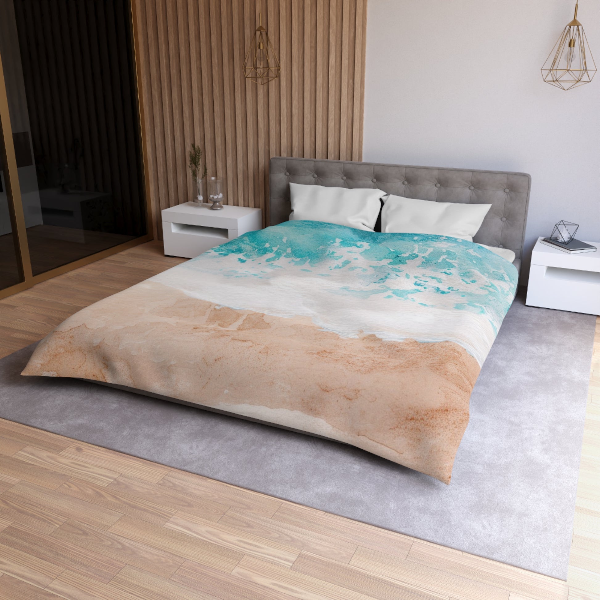 Seashore Microfiber Duvet Cover, Artsulli - Art is Long, Life is Short, Home Decor, , , , , , , 