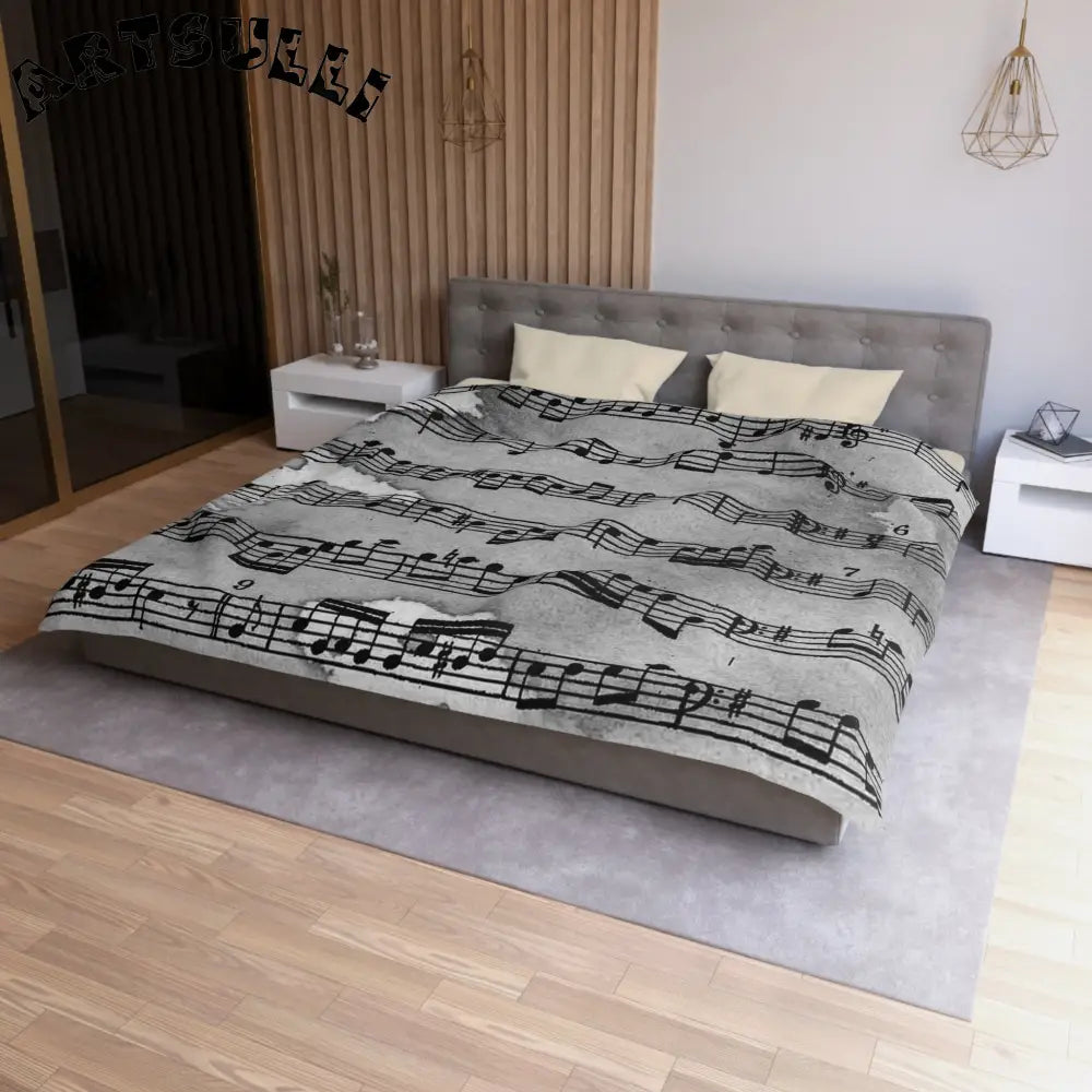 JAKKOUTTHEBXX Distressed Sheet Music Duvet Cover 2025