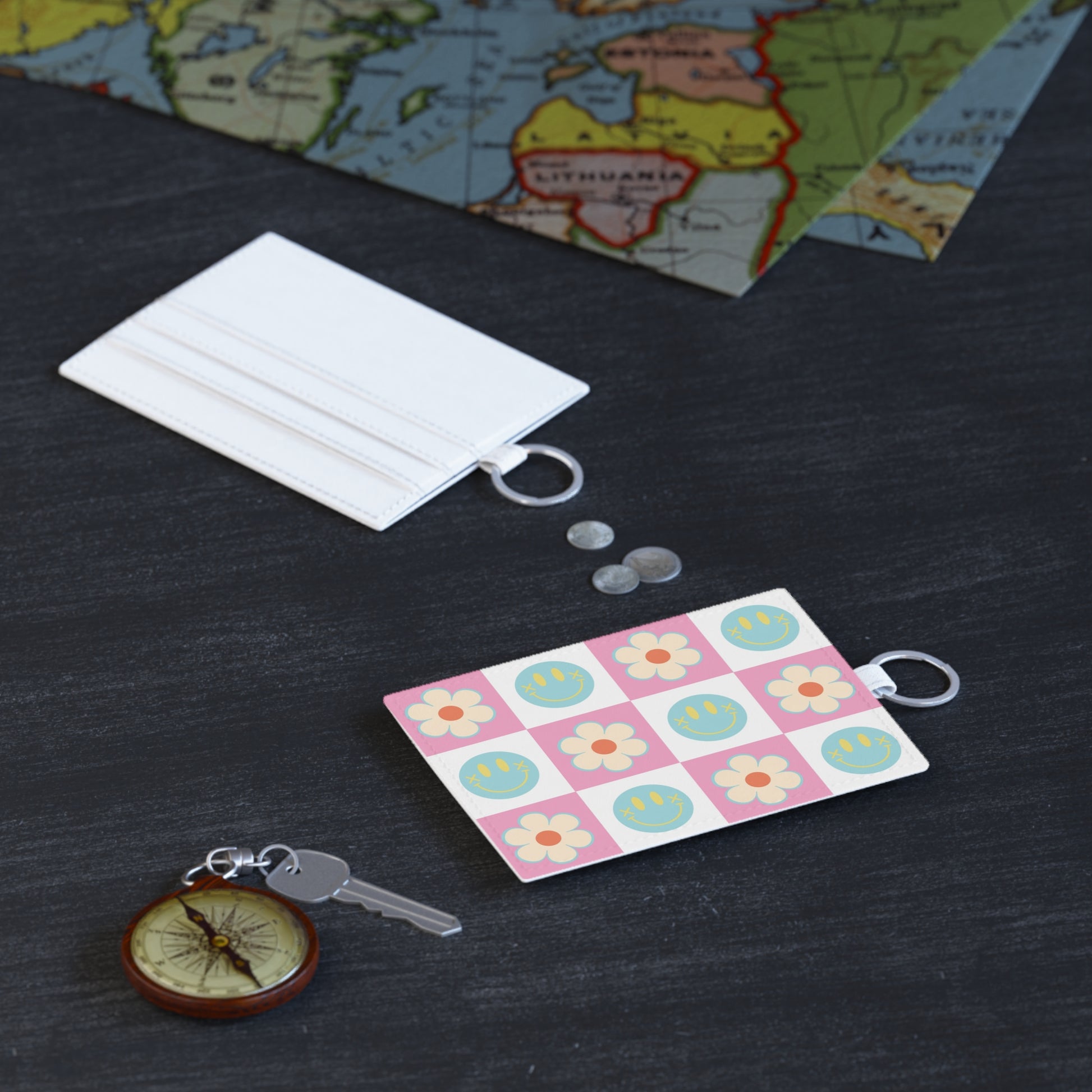 Madotsukis Grin Bloom Saffiano Leather Card Holder, Artsulli - Art is Long, Life is Short, Accessories, , , , , , , 