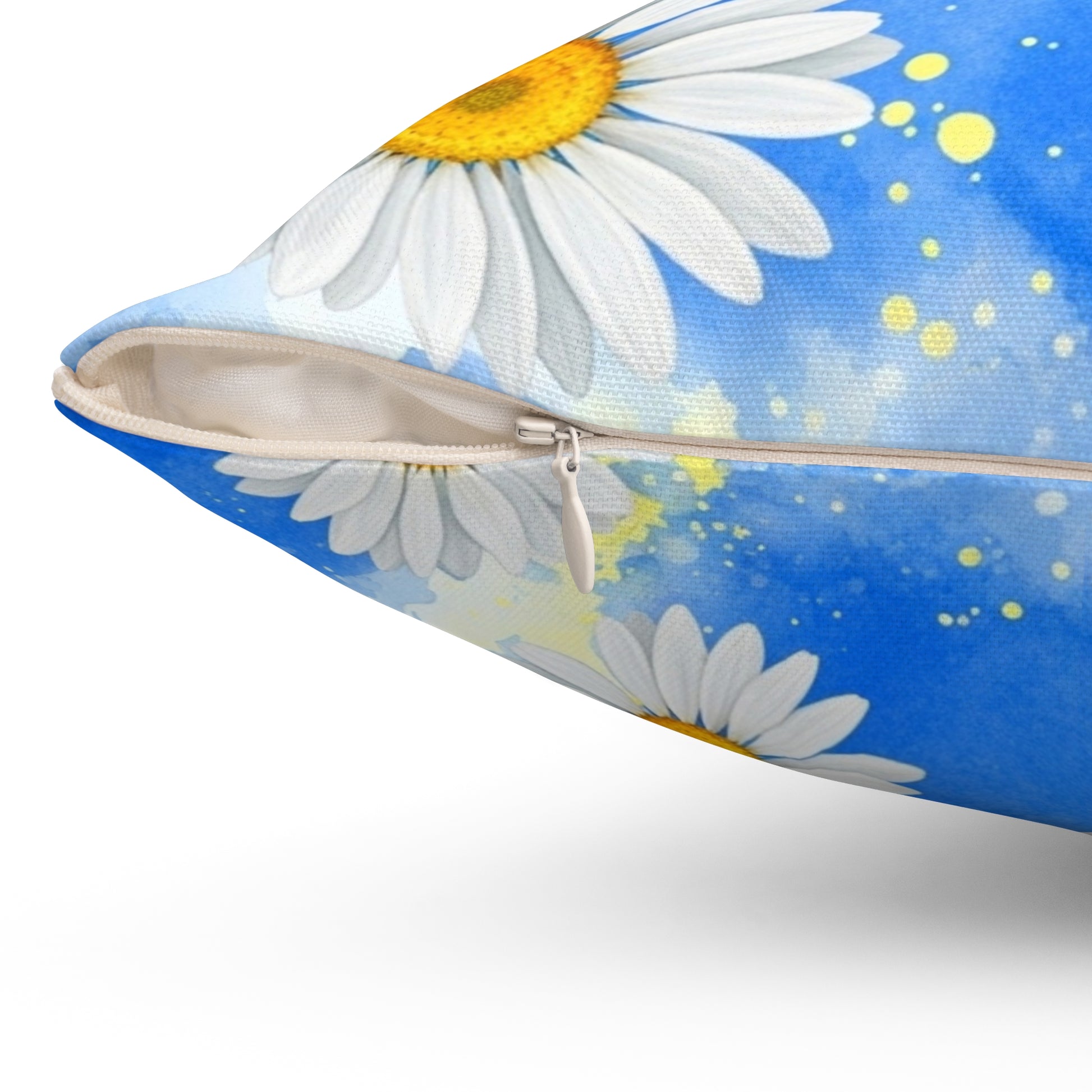 Daisies Spun Polyester Square Pillow, Artsulli - Art is Long, Life is Short, Home Decor, , , , , , , 