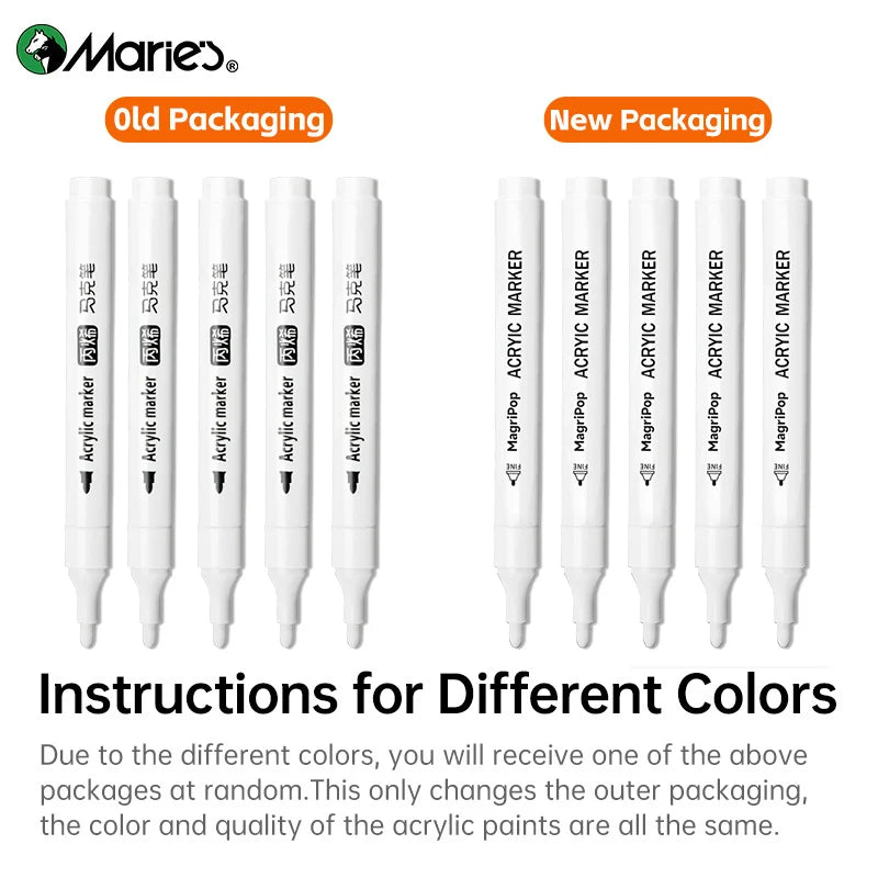 5pcs White Acrylic Marker,Permanent Pen Art Supplies for Black Paper,Tire,Plastic,Stone,Metal,Painting for Artists,Beginners