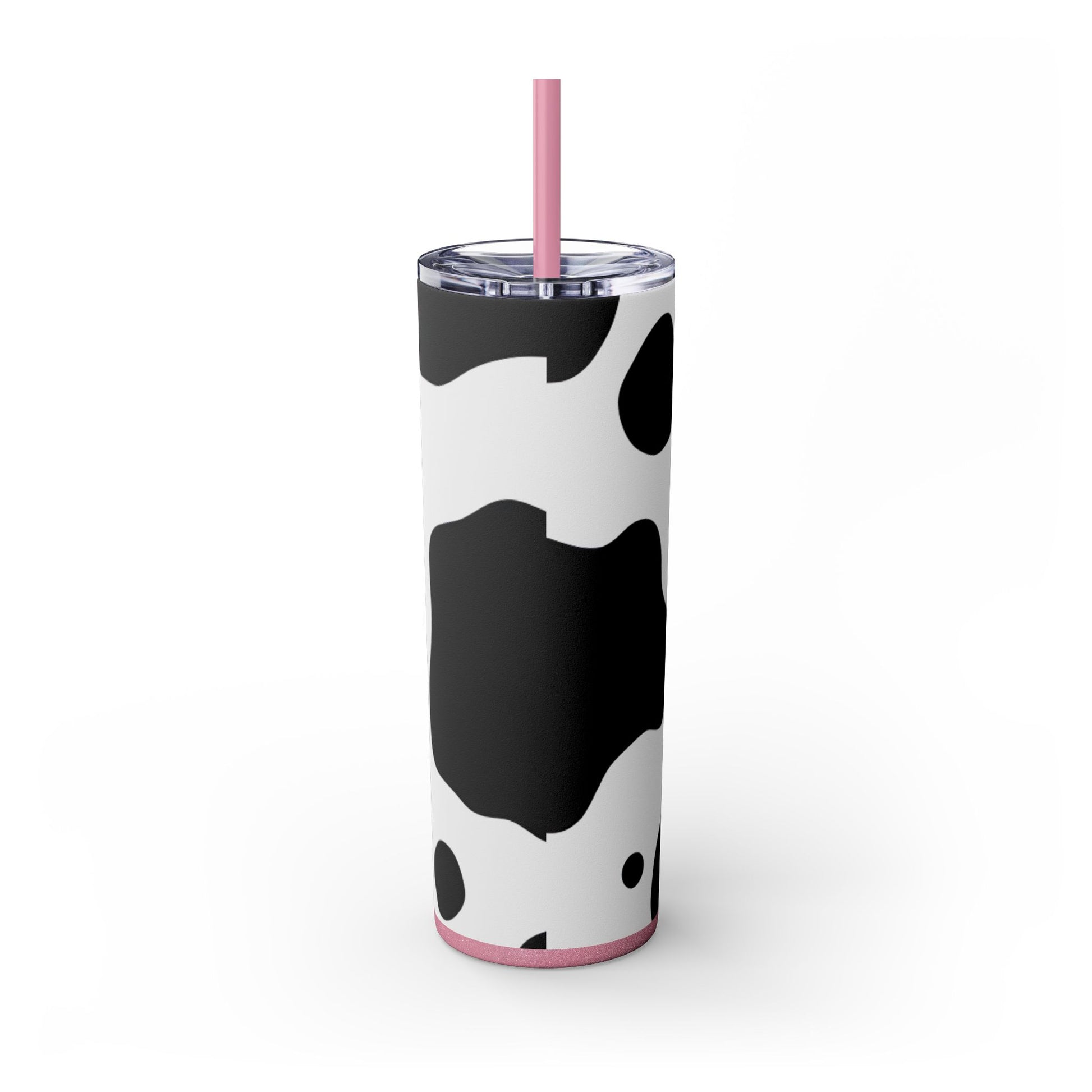 Cow Print Focus Skinny Tumbler with Straw, 20oz, Artsulli - Art is Long, Life is Short, Mug, , , , , , , 