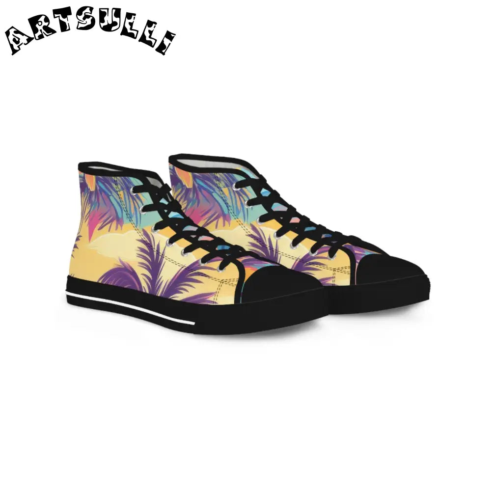JAKKOUTTHEBXX Sunset Paradise Men’s High Top Sneakers JAKKOUTTHEBXX
