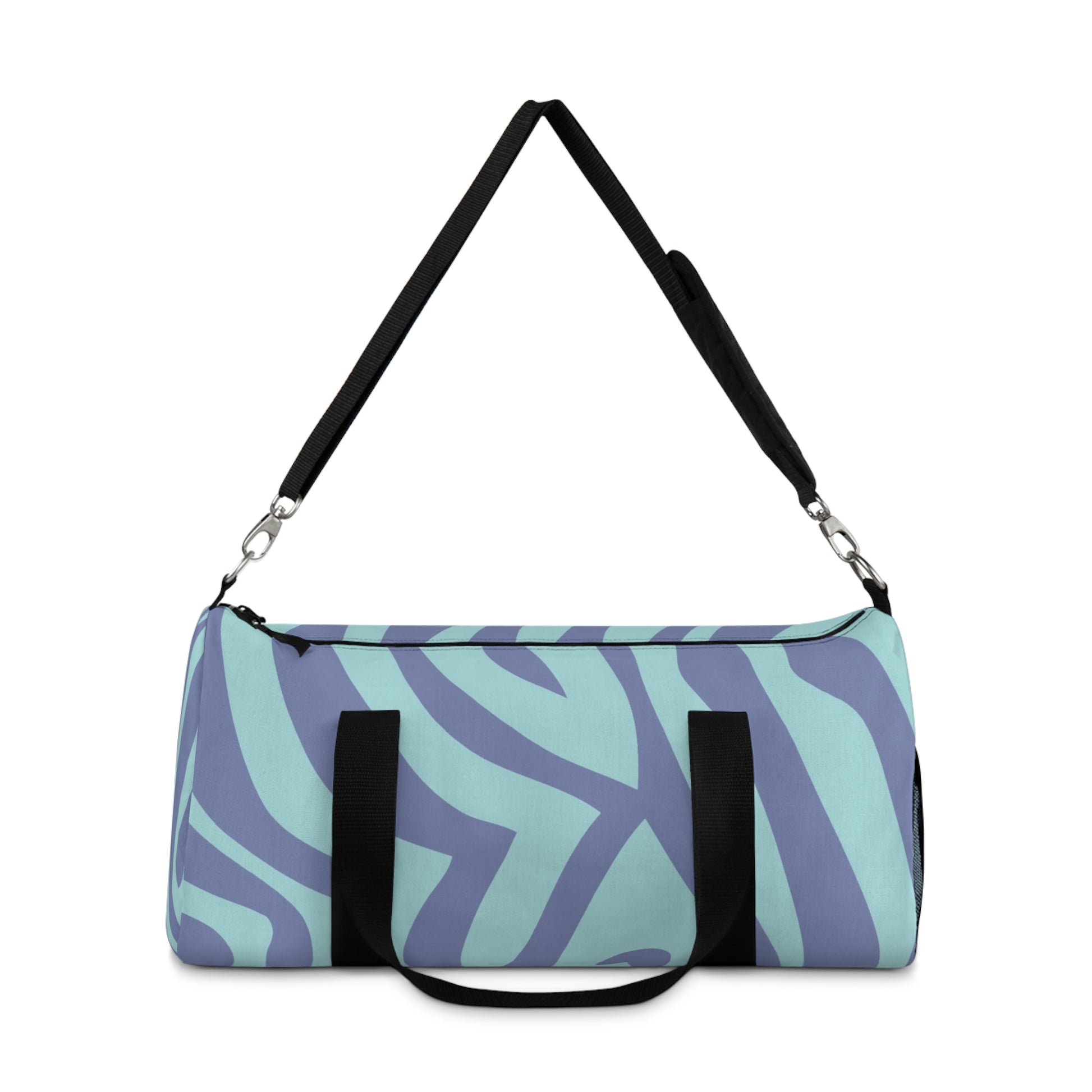 Melting Zebra Stripes Purple and Blue Duffel Bag, Artsulli - Art is Long, Life is Short, Bags, , , , , , , 