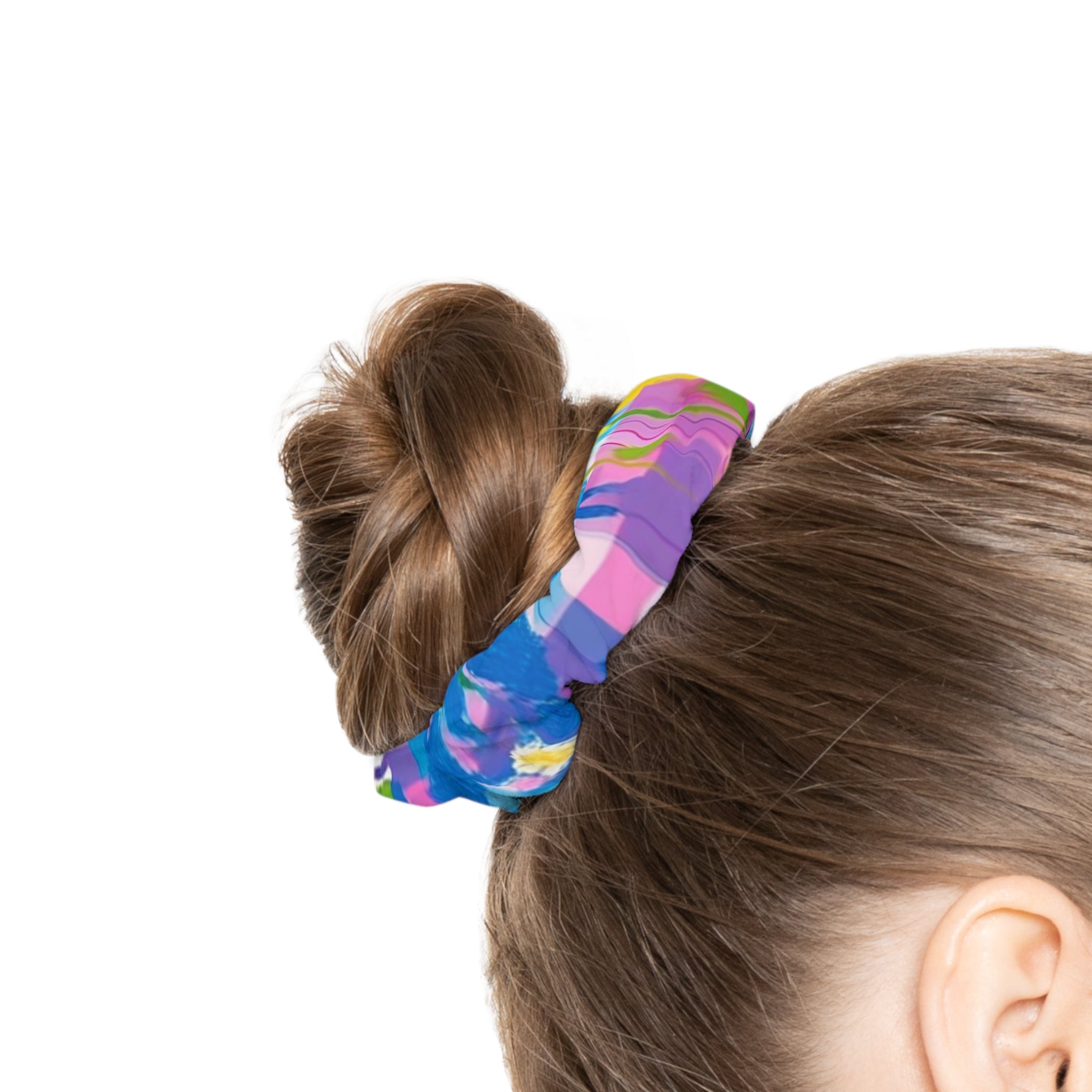 Plaid Garden Pink and Purple Scrunchie, Artsulli - Art is Long, Life is Short, Accessories, , , , , , , 