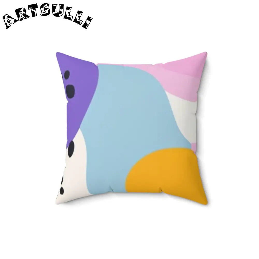 JAKKOUTTHEBXX Colorful Abstract Dots and Shapes Spun Polyester