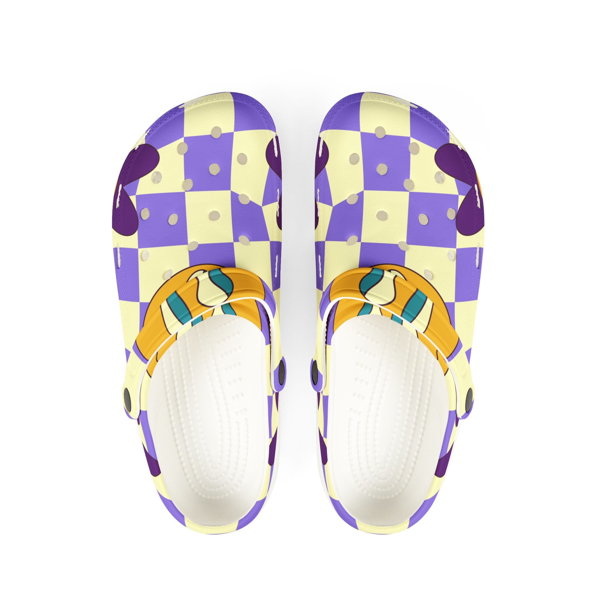 Trippy Flower Power Motifs EVA Foam Rubber Shoes (AOP), Artsulli - Art is Long, Life is Short, Shoes, Size, US 6 (Women's), Color, White, , , 13627148280012