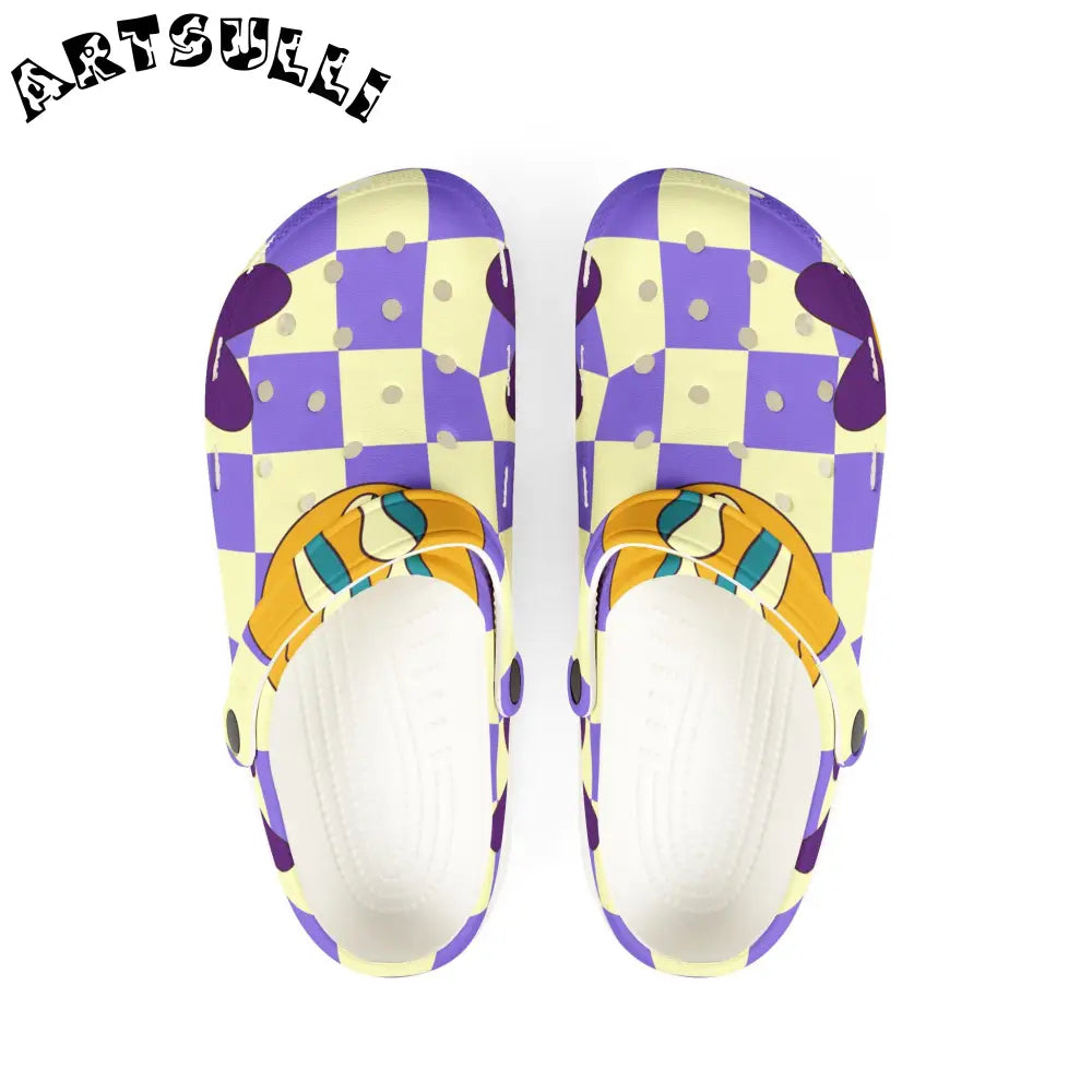 JAKKOUTTHEBXX Trippy Flower Power Motifs EVA Foam Rubber Shoes (AOP)