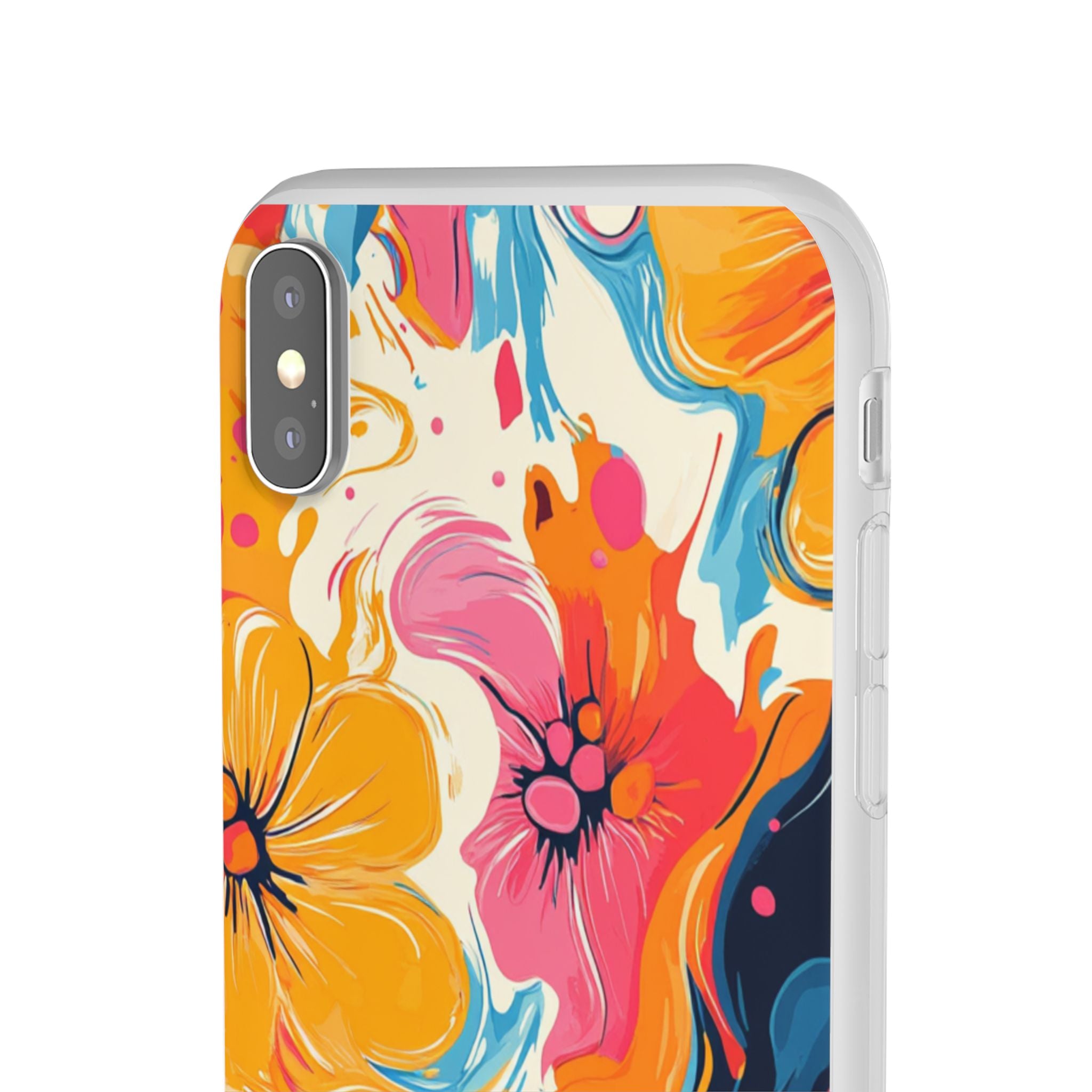 Vibrant Abstract Floral Flexi Case, Artsulli - Art is Long, Life is Short, Phone Case, , , , , , , 
