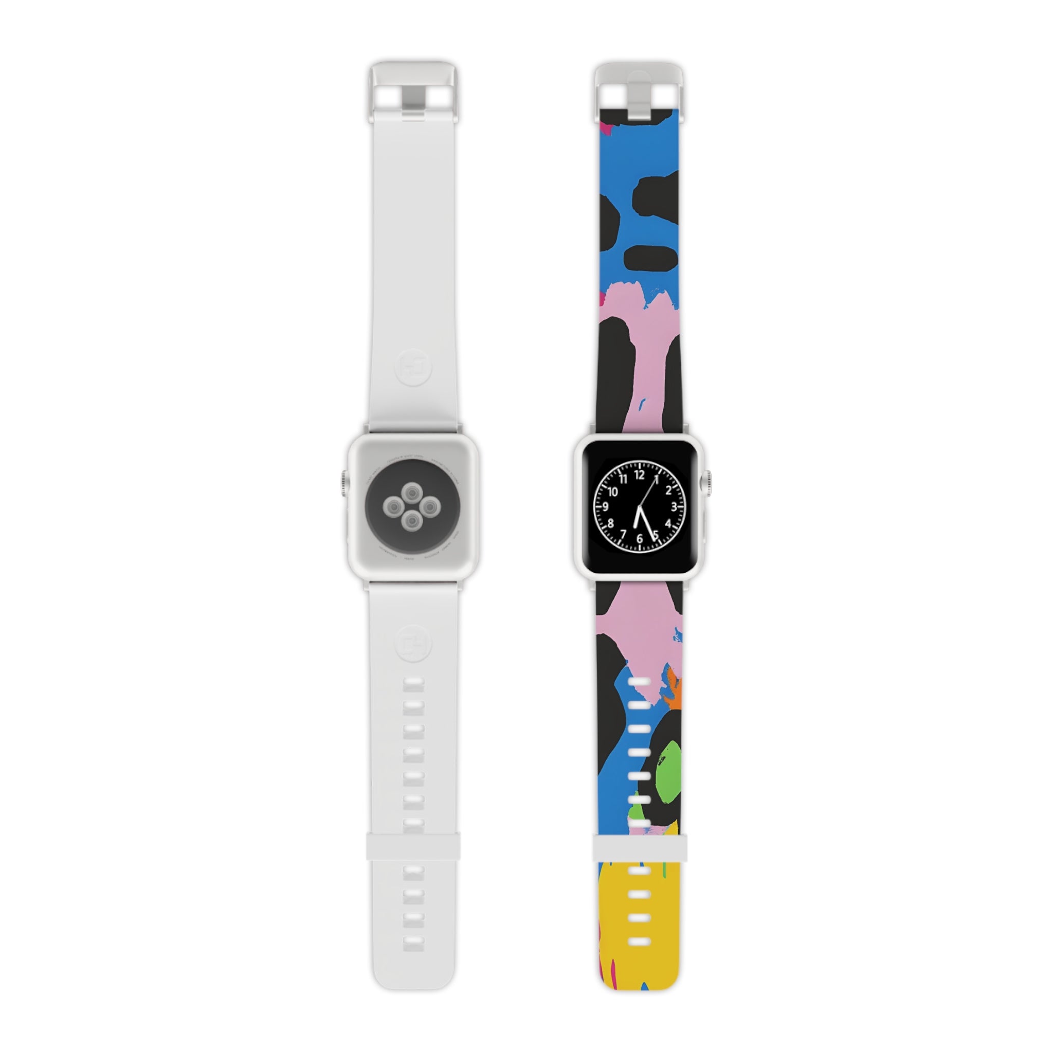90s Neon II Watch Band for Apple Watch, Artsulli - Art is Long, Life is Short, Accessories, Size, 7.5'' × 0.75'' / 38 - 40 mm, Color, Silver, , , 28980103715480735339