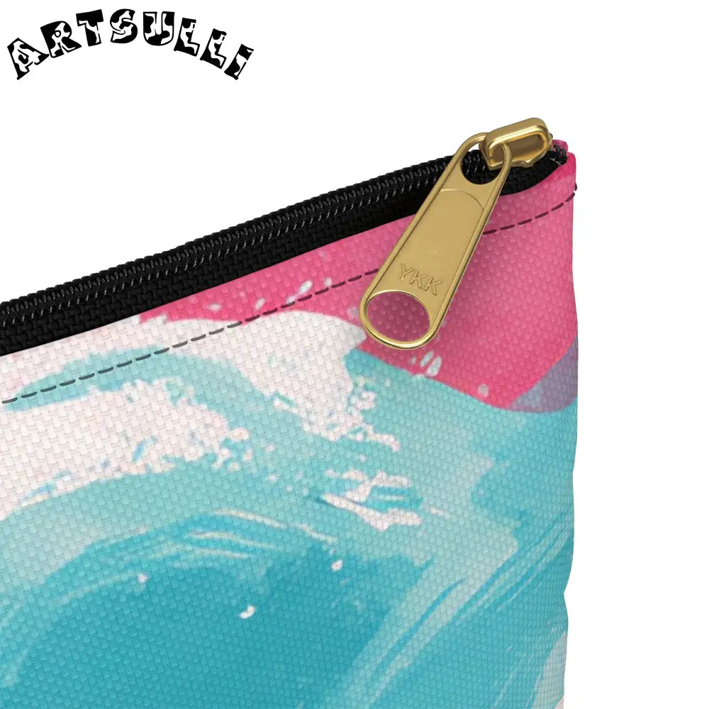 JAKKOUTTHEBXX The Great Pastelwave Pink and Blue Accessory Pouch