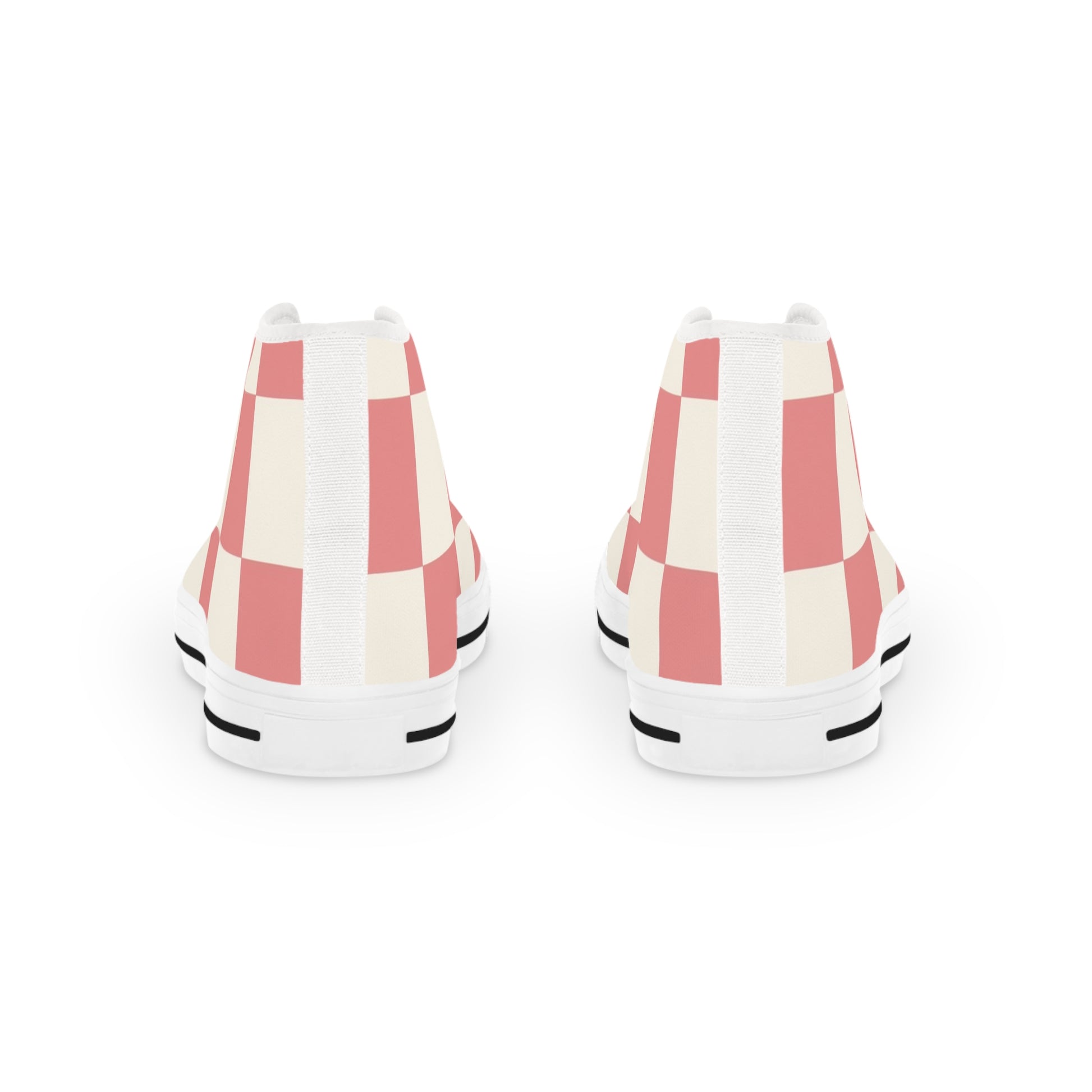 Retro Checkered Grassland Sprites Men's High Top Sneakers, Artsulli - Art is Long, Life is Short, Shoes, , , , , , , 