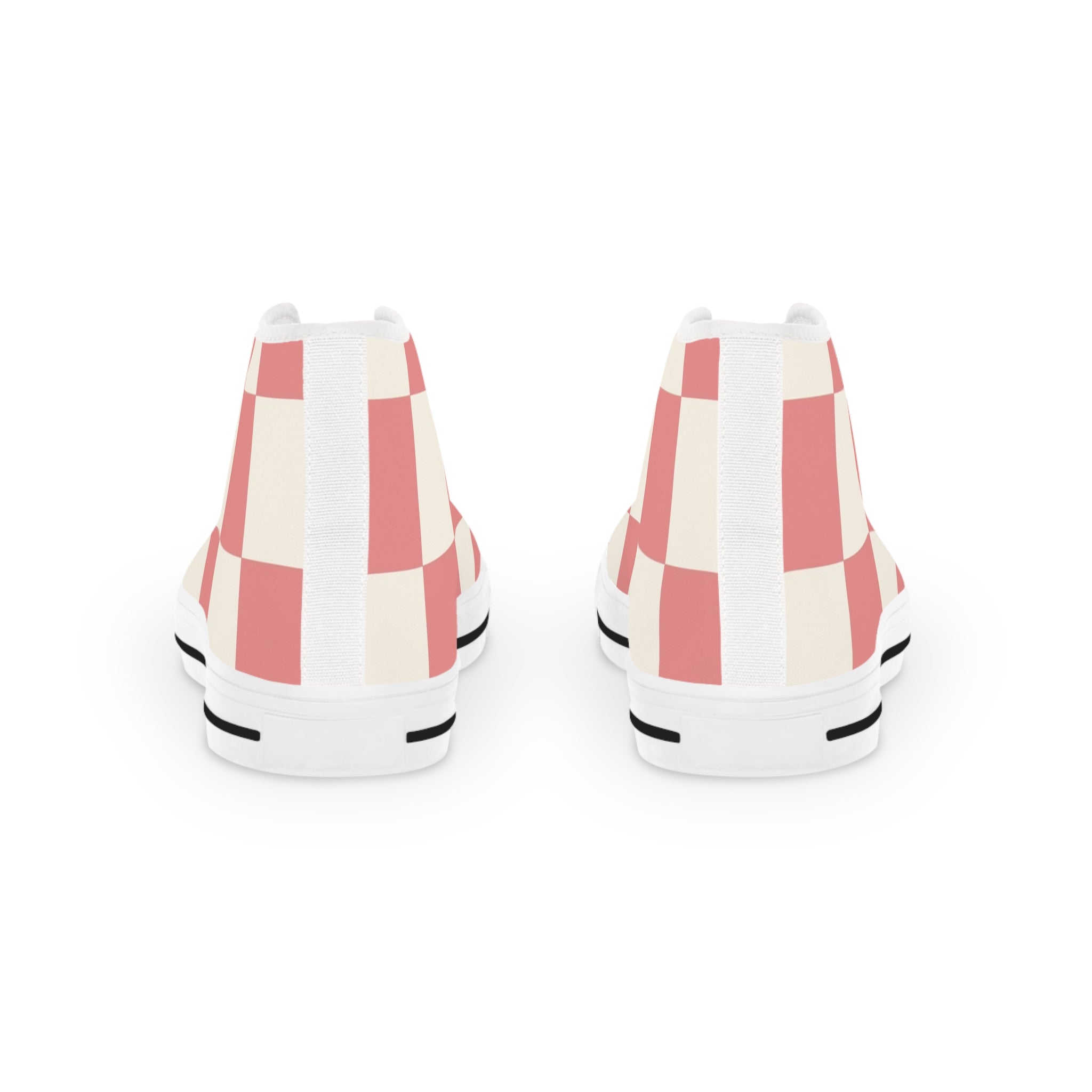 Retro Checkered Grassland Sprites Men's High Top Sneakers, Artsulli - Art is Long, Life is Short, Shoes, , , , , , , 