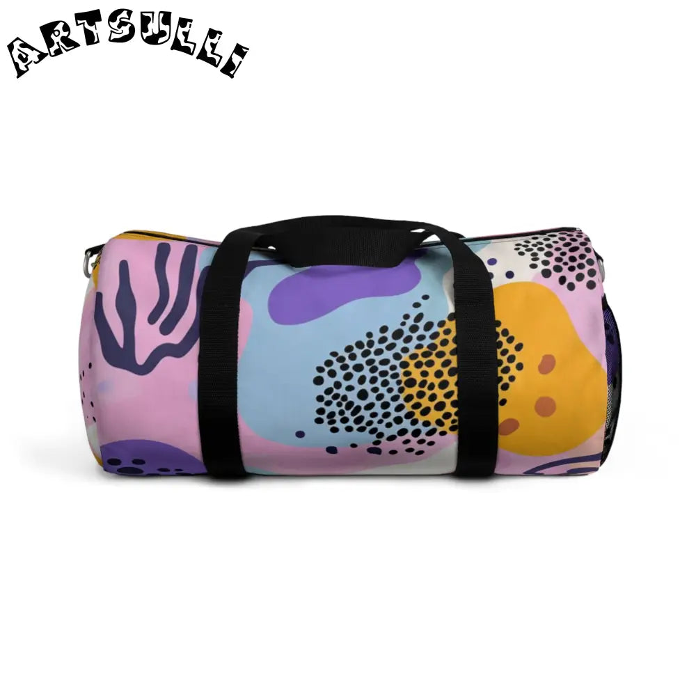 JAKKOUTTHEBXX Colorful Abstract Dots and Shapes II Duffel Bag