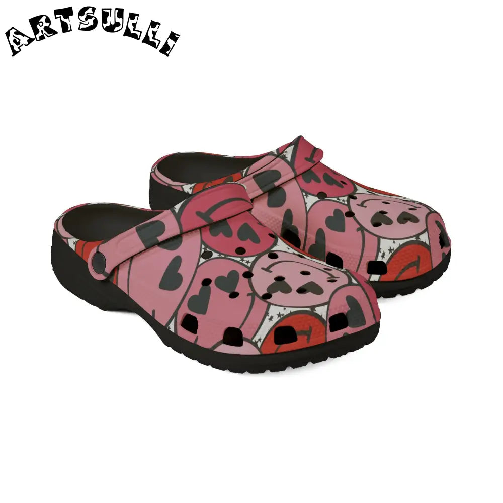 JAKKOUTTHEBXX Smiley Face x Heart Eyes Pink and Red EVA Foam Rubber