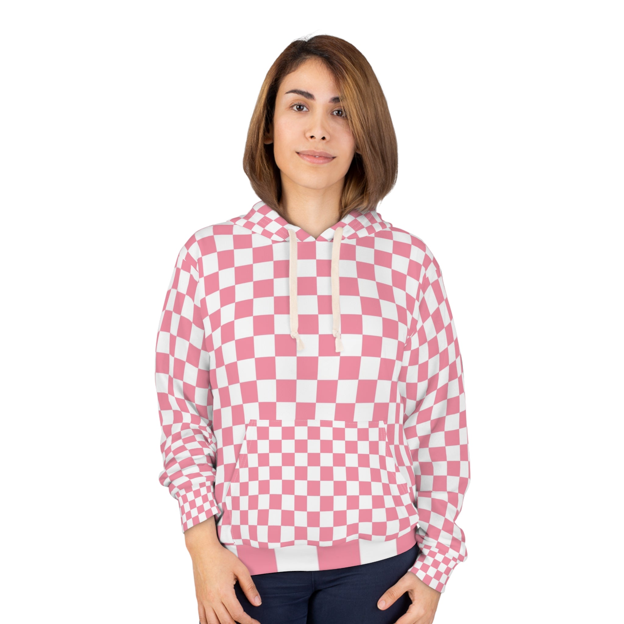 Brigandine Checkered Scene Unisex Pullover Hoodie (AOP)