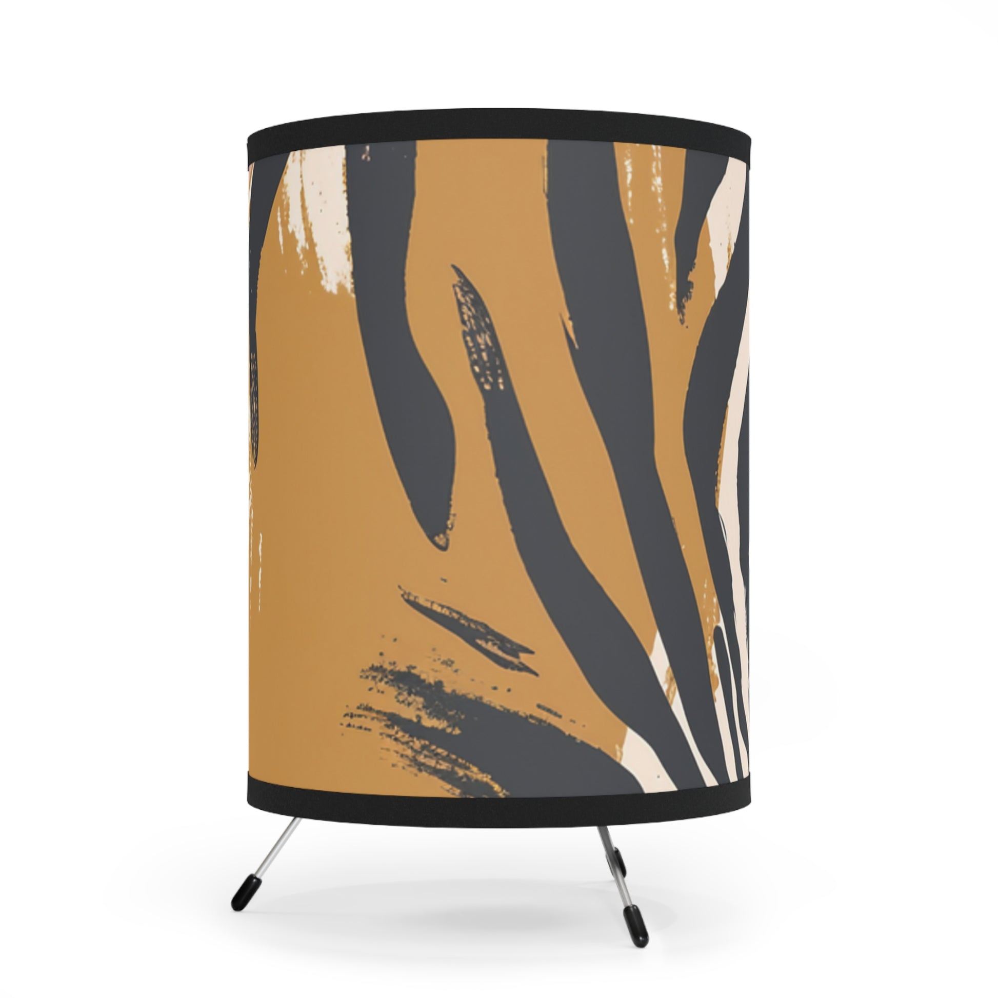 Zebra Brush Strokes Tripod Lamp with High-Res Printed Shade, US\CA plug, Artsulli - Art is Long, Life is Short, Home Decor, , , , , , , 