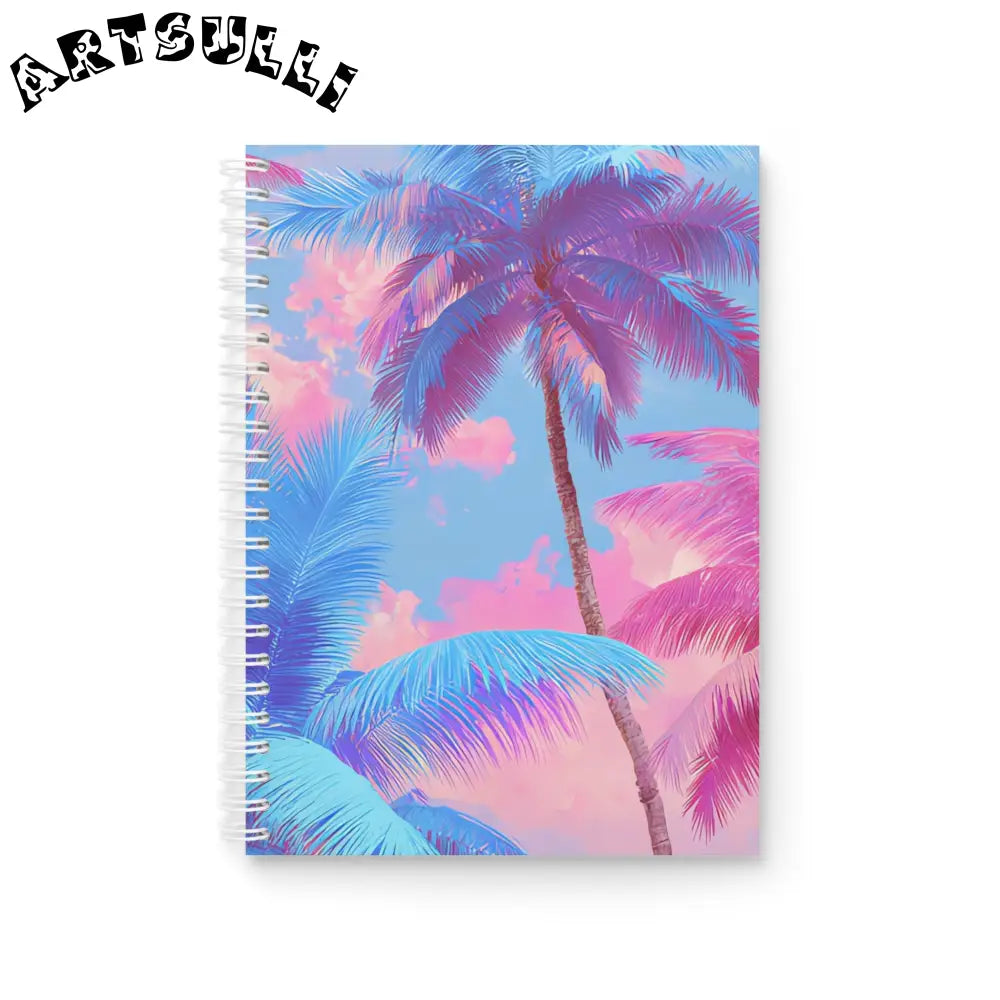JAKKOUTTHEBXX Ethereal Pastel Palms Spiral Notebook JAKKOUTTHEBXX
