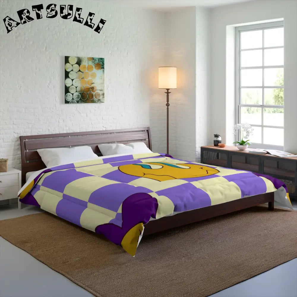 JAKKOUTTHEBXX Trippy Flower Power Motifs Comforter JAKKOUTTHEBXX