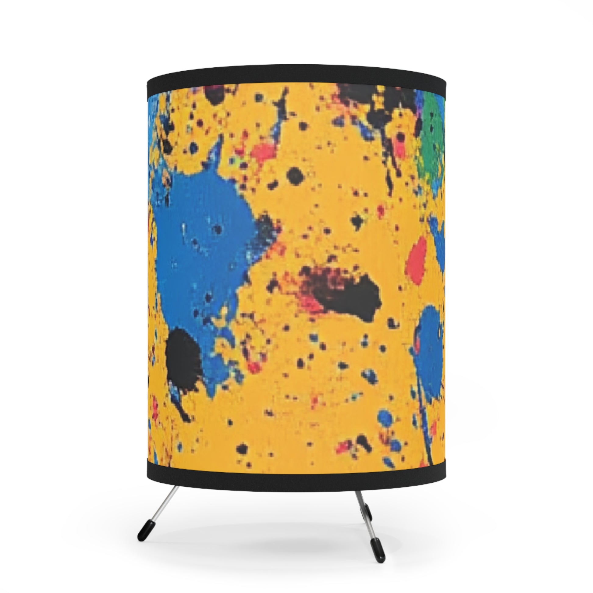 The Colors Of Paint Splatter Tripod Lamp with High-Res Printed Shade, US\CA plug, Artsulli - Art is Long, Life is Short, Home Decor, , , , , , , 
