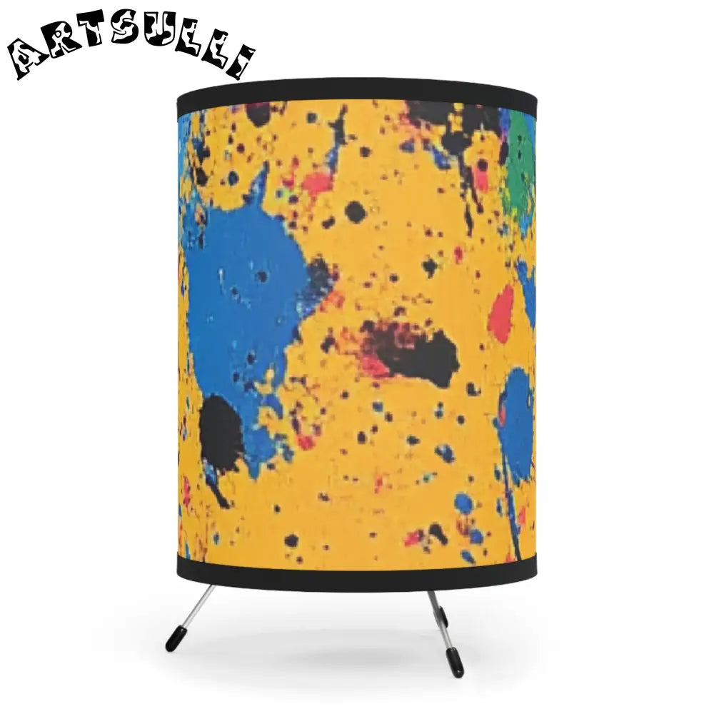 JAKKOUTTHEBXX The Colors Of Paint Splatter Tripod Lamp with High-Res