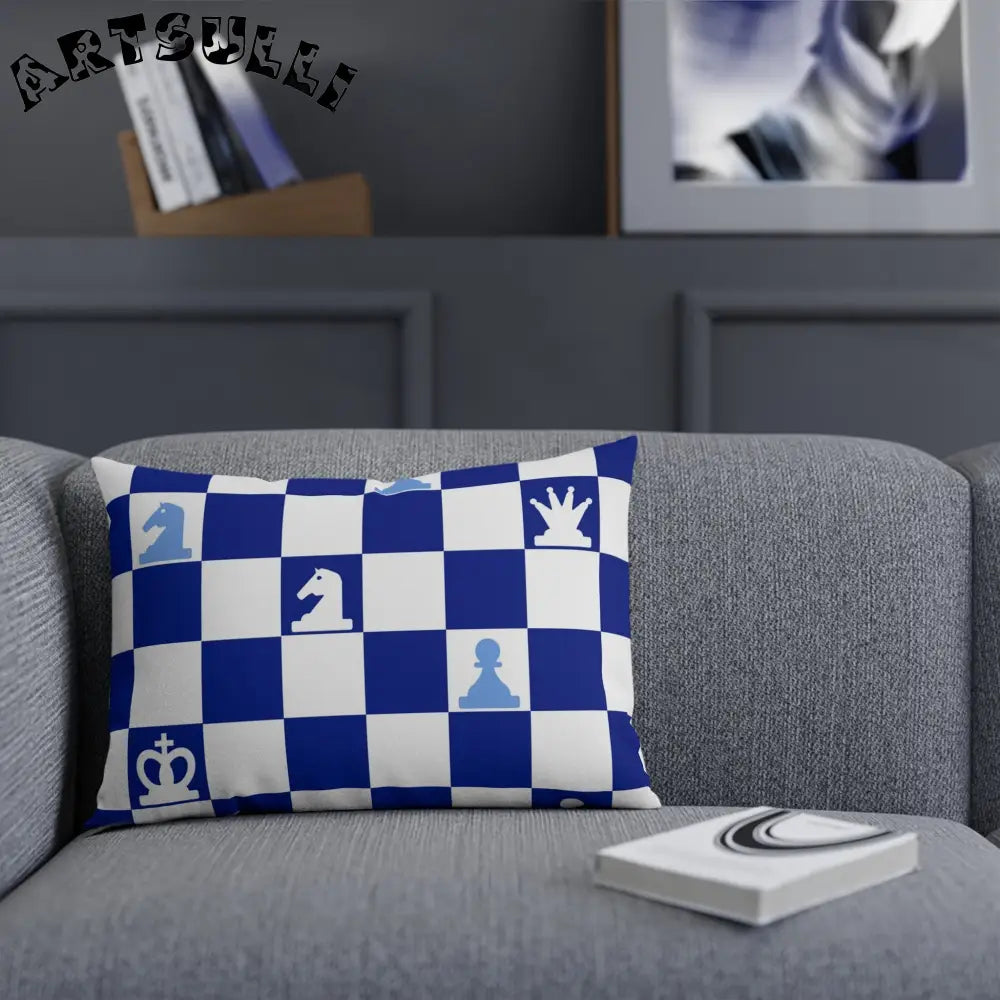 JAKKOUTTHEBXX Checkerboard Cotton Drill Chess Throw Pillow 2025