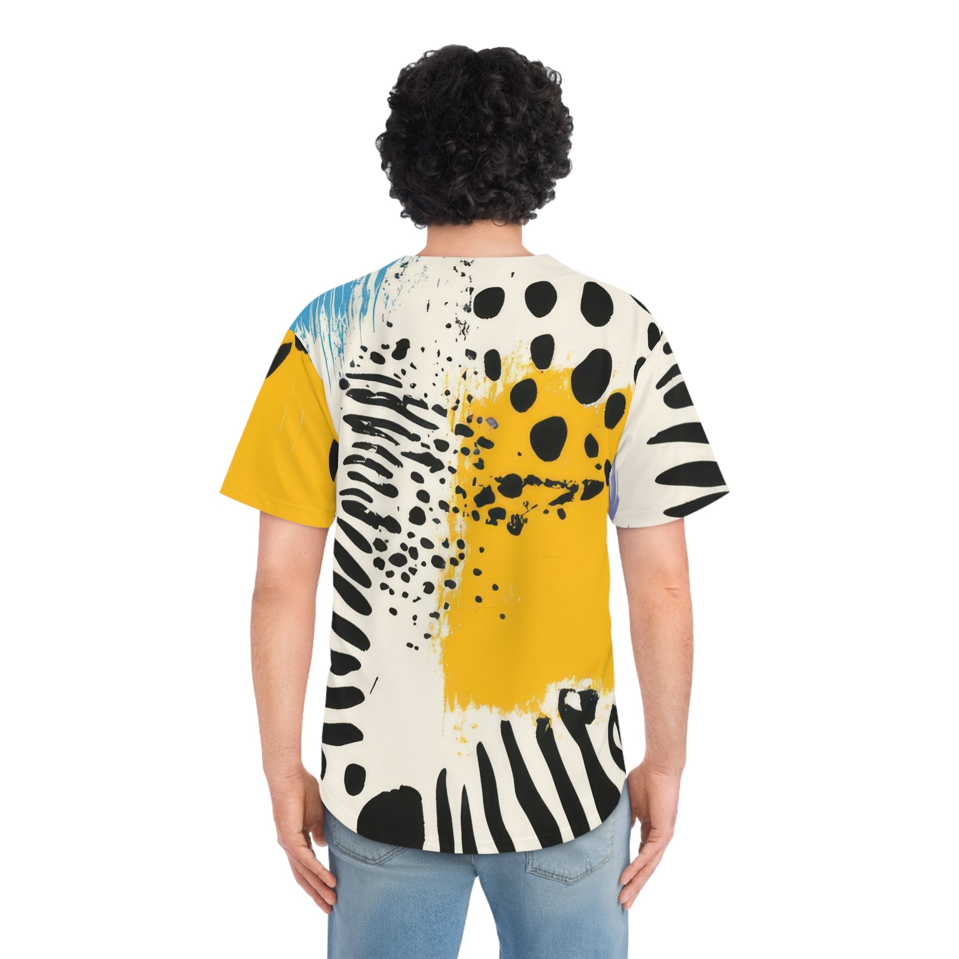 Rae Zebra Rhapsody Men's Baseball Jersey (AOP), Artsulli - Art is Long, Life is Short, All Over Prints, , , , , , , 