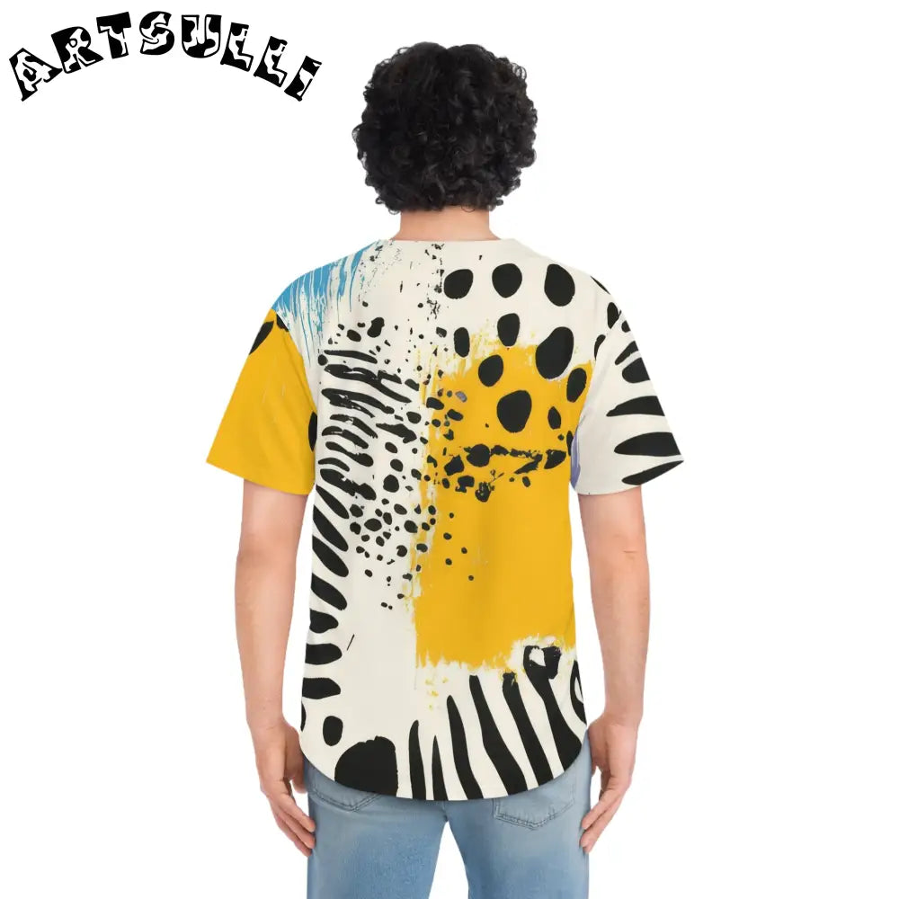 JAKKOUTTHEBXX Rae Zebra Rhapsody Men’s Baseball Jersey (AOP)