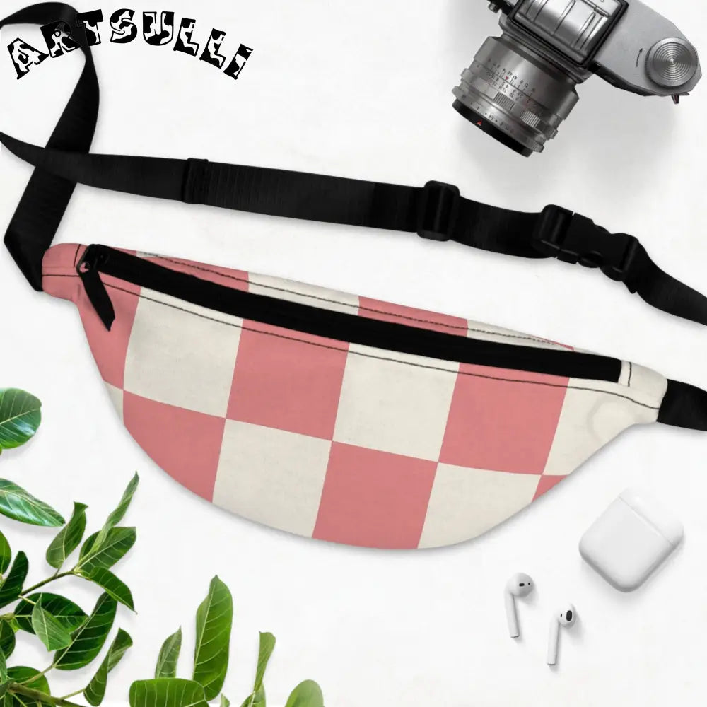 JAKKOUTTHEBXX Retro Checkered Grassland Sprites Fanny Pack