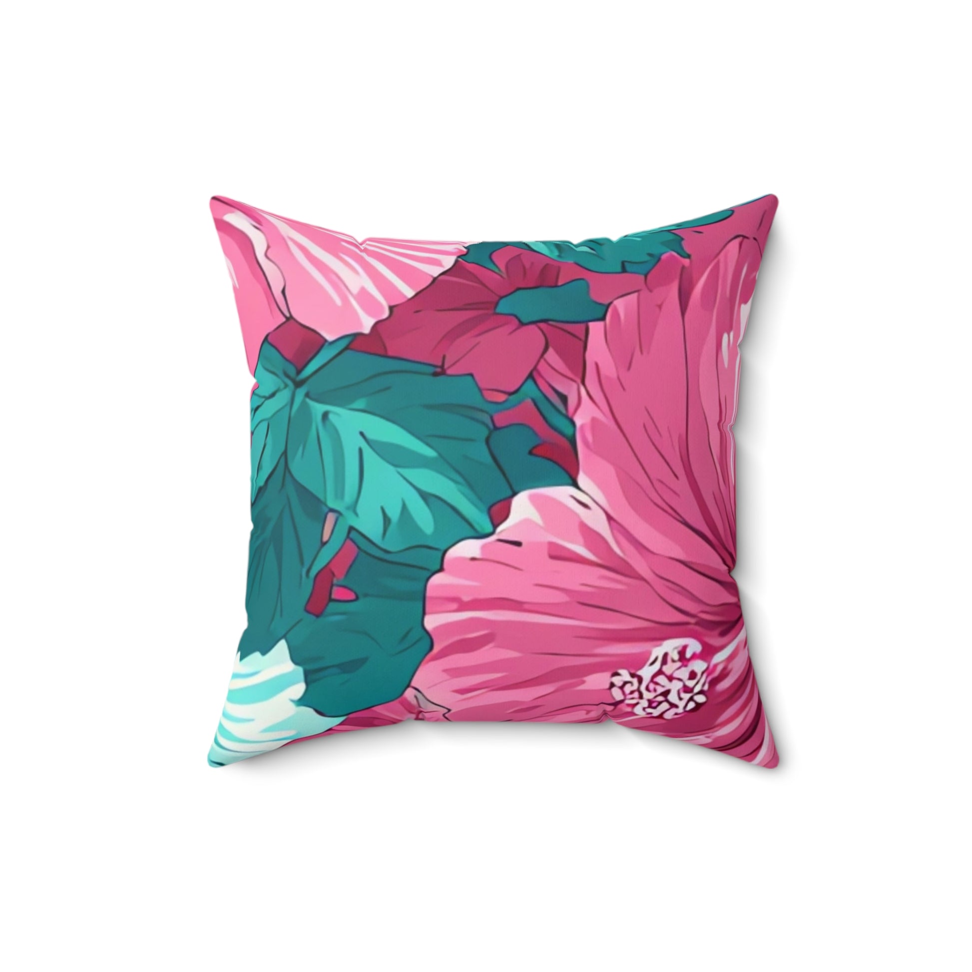 Flowerpunk Aloha Spun Polyester Square Pillow, Artsulli - Art is Long, Life is Short, Home Decor, Size, 16" × 16", , , , , 13559173745701297815