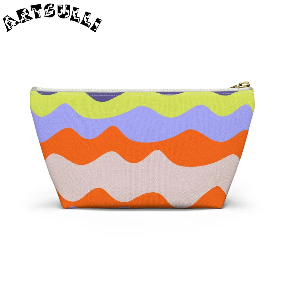 JAKKOUTTHEBXX Waves II Red and Blue Accessory Pouch w T-bottom