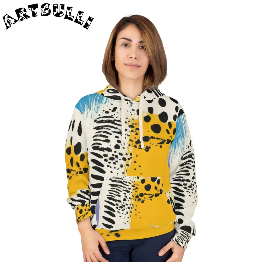 JAKKOUTTHEBXX Rae Zebra Rhapsody Unisex Pullover Hoodie (AOP)