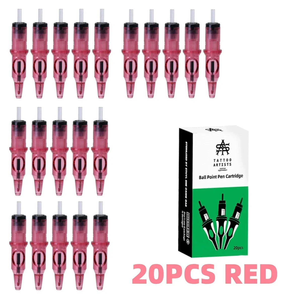 Buy The Best By Artsulli - Art is Long Life Short - New Ball Point Pen Tattoo Cartridge Needles 5 Colors Practice Drawing For Motor Grip