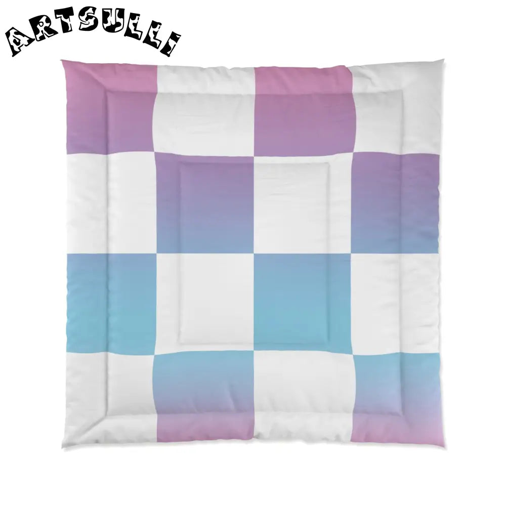 JAKKOUTTHEBXX Vaporwave Check Comforter JAKKOUTTHEBXX Artsulli - Art