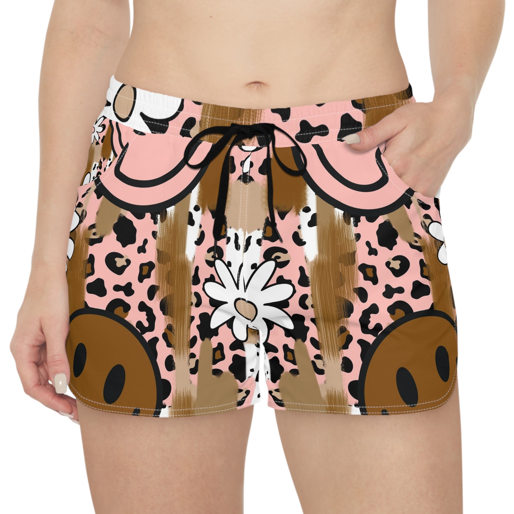 Sutfin Ghosts Pop Art Women's Casual Shorts (AOP), Artsulli - Art is Long, Life is Short, All Over Prints, , , , , , , 